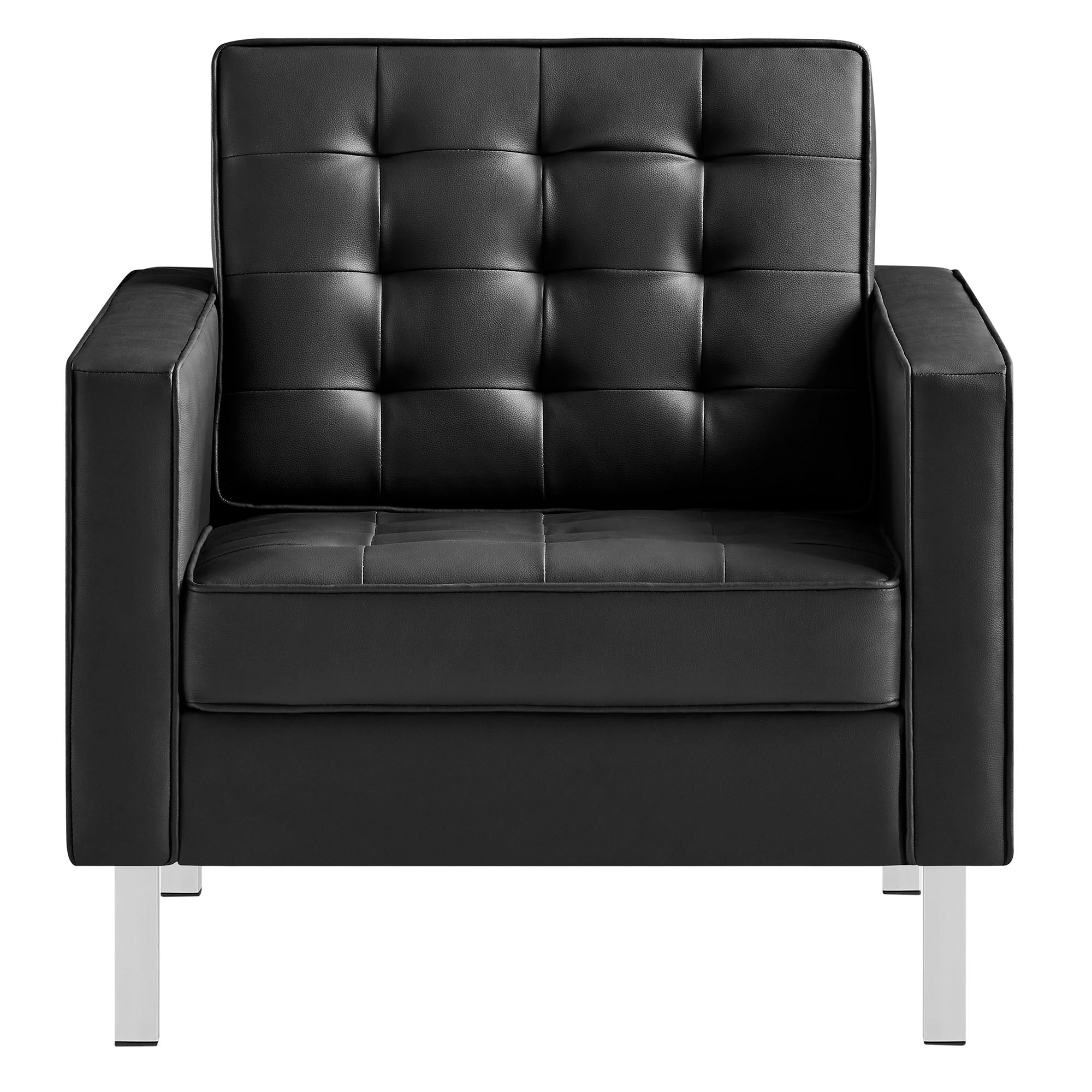 Modway Loft Tufted Vegan Leather Armchair