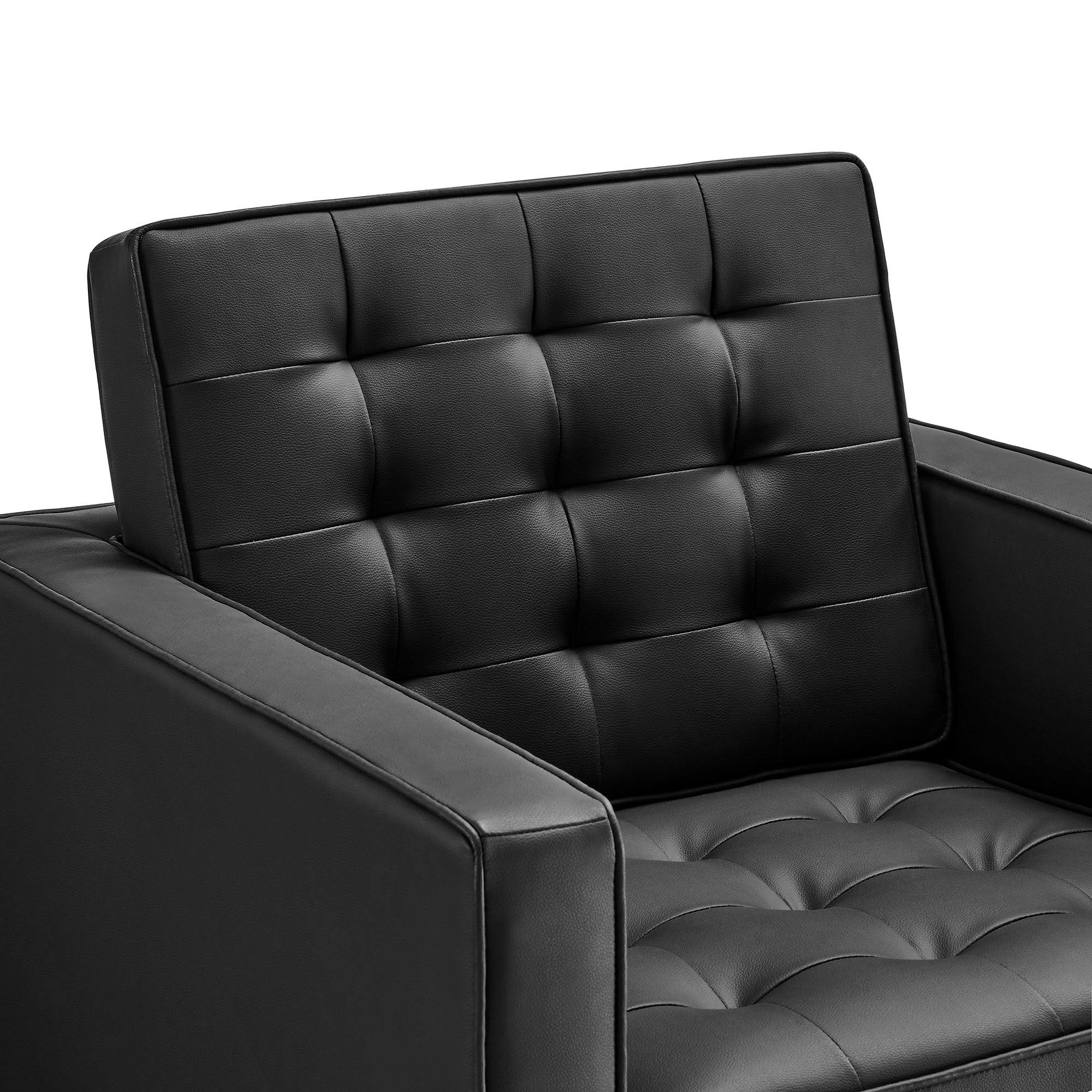 Modway Loft Tufted Vegan Leather Armchair