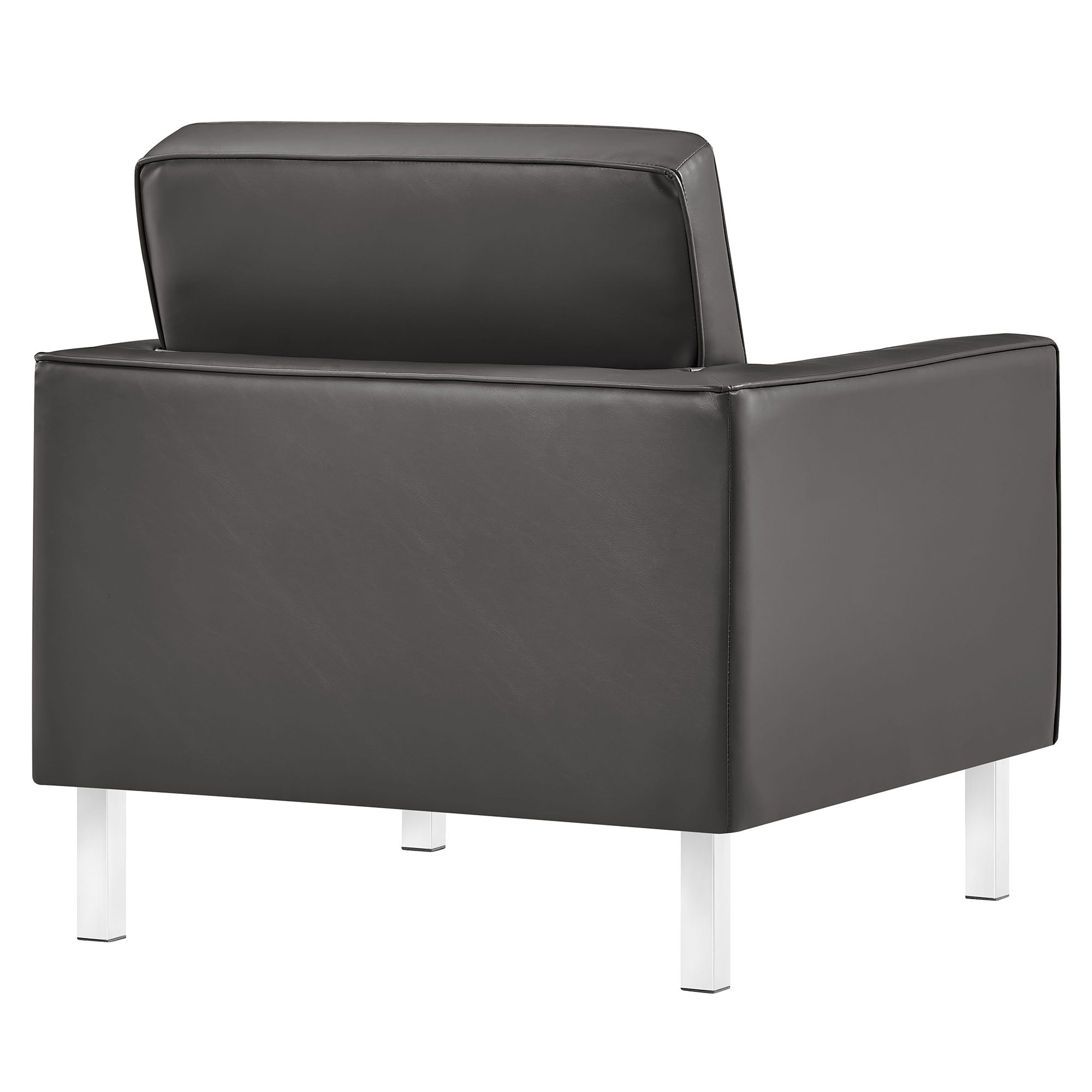 Modway Loft Tufted Vegan Leather Armchair