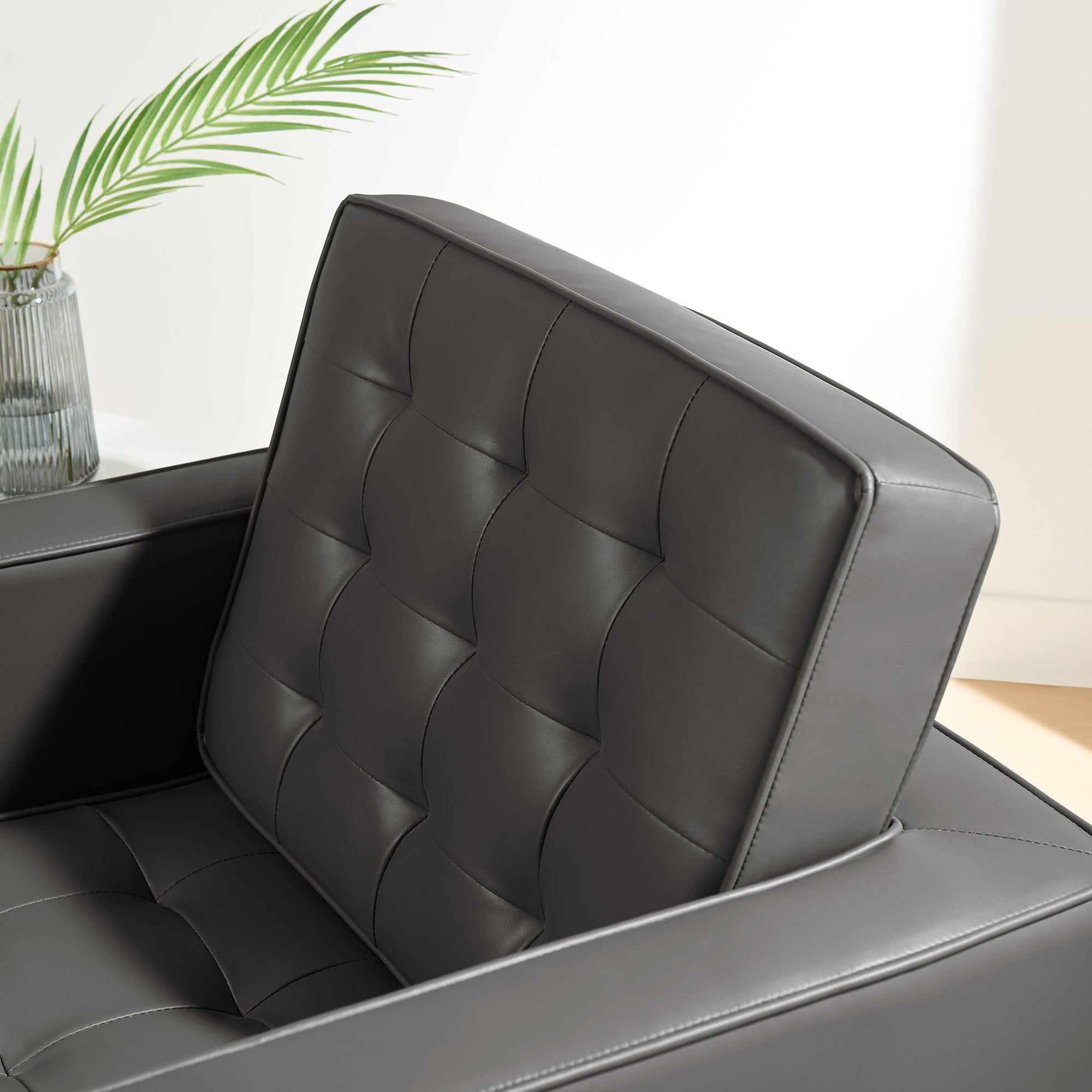 Modway Loft Tufted Vegan Leather Armchair