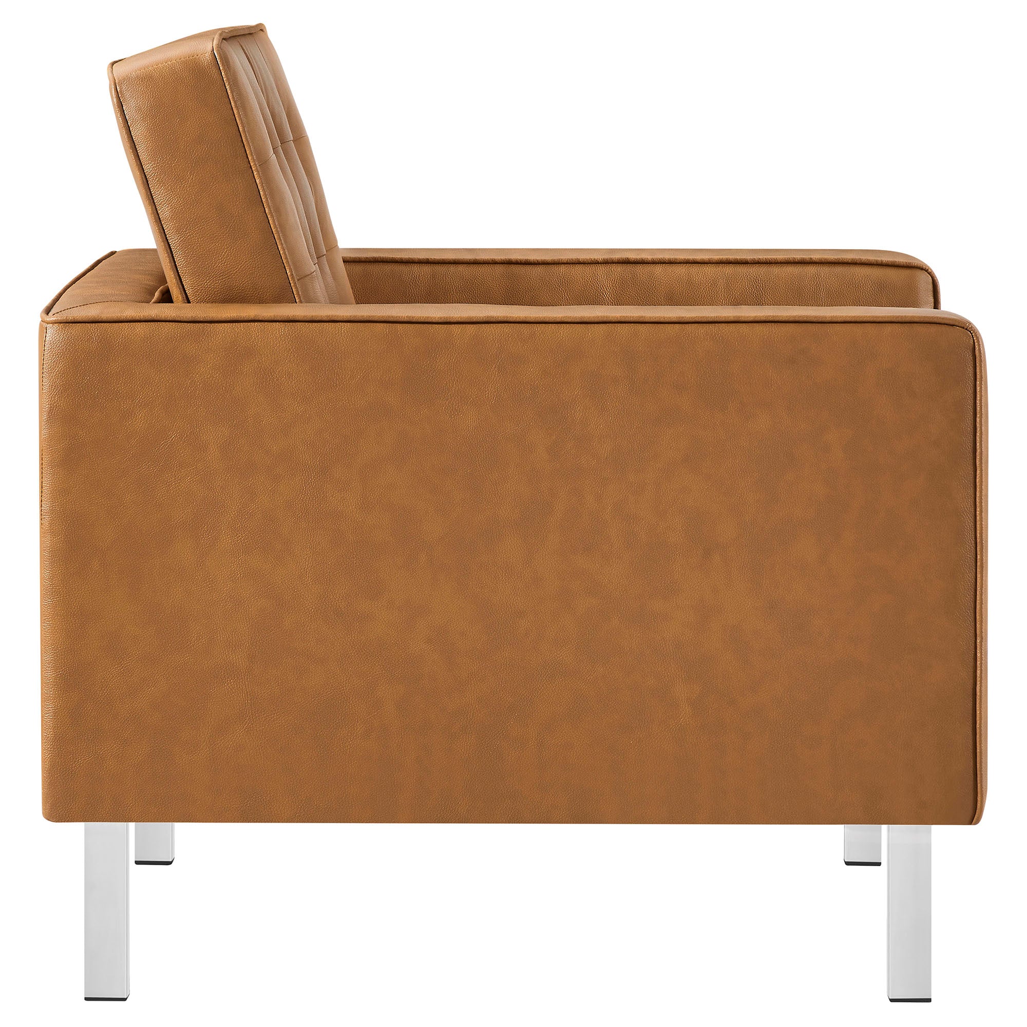 Modway Loft Tufted Vegan Leather Armchair