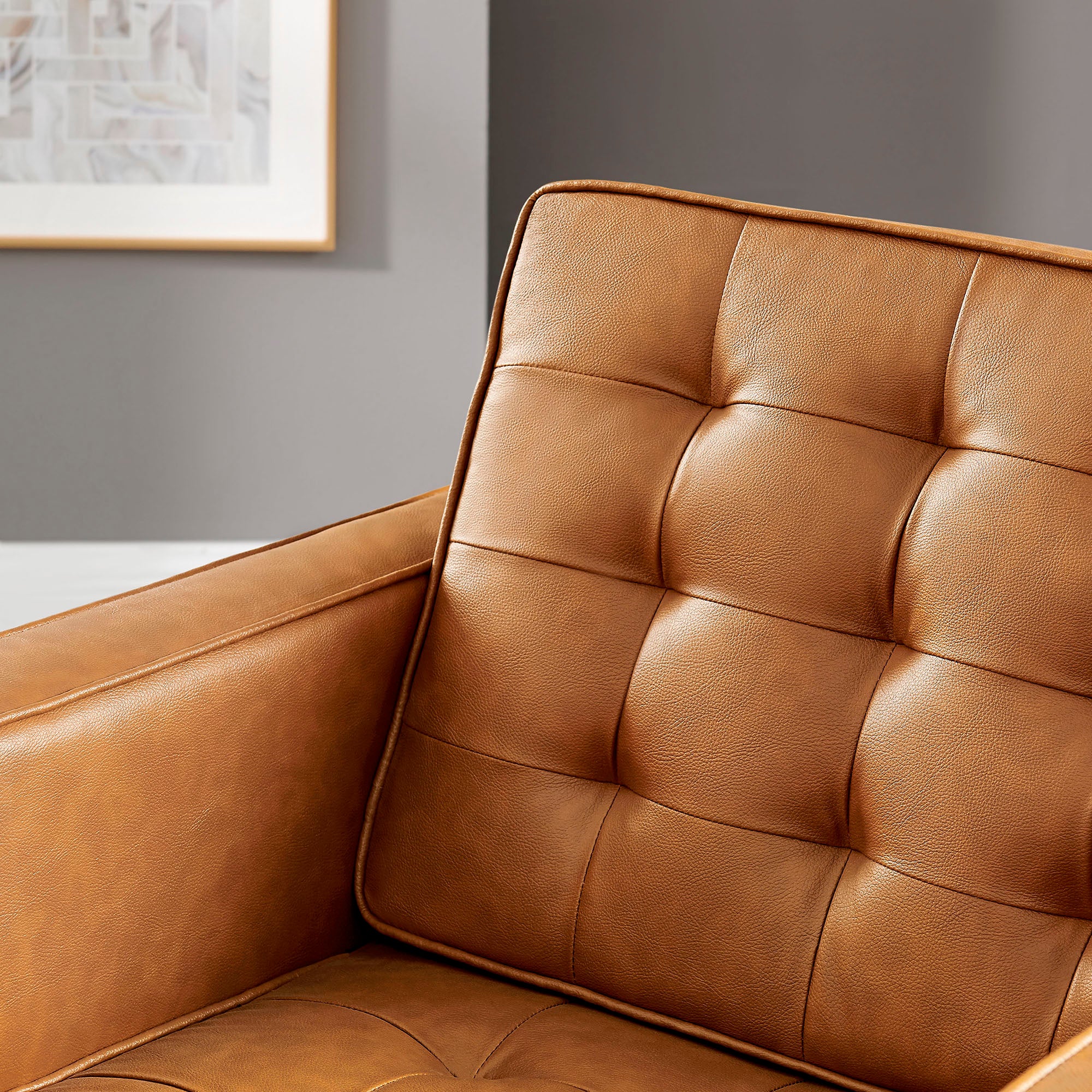 Modway Loft Tufted Vegan Leather Armchair