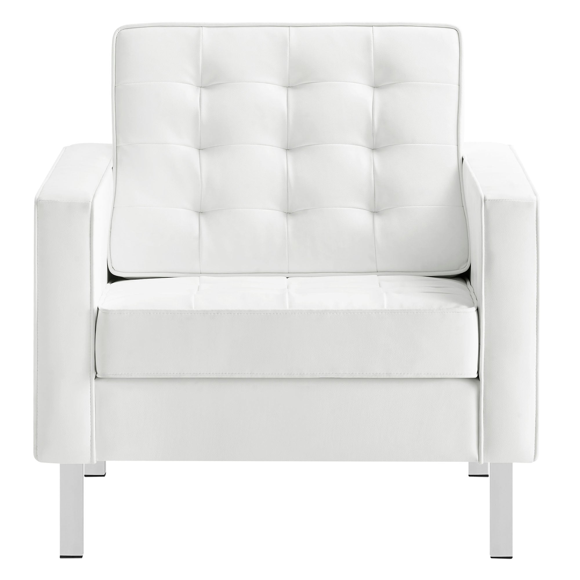 Modway Loft Tufted Vegan Leather Armchair