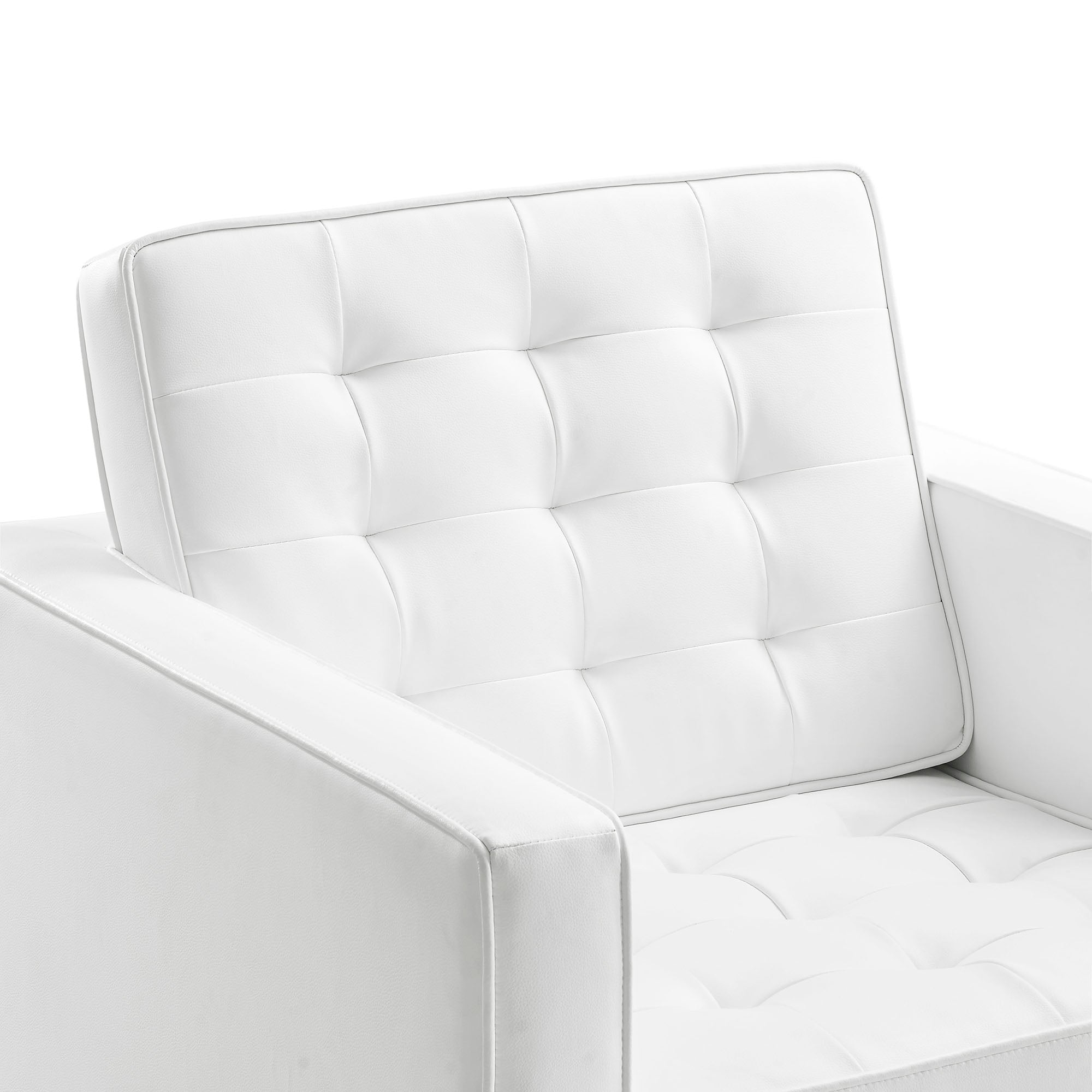 Modway Loft Tufted Vegan Leather Armchair