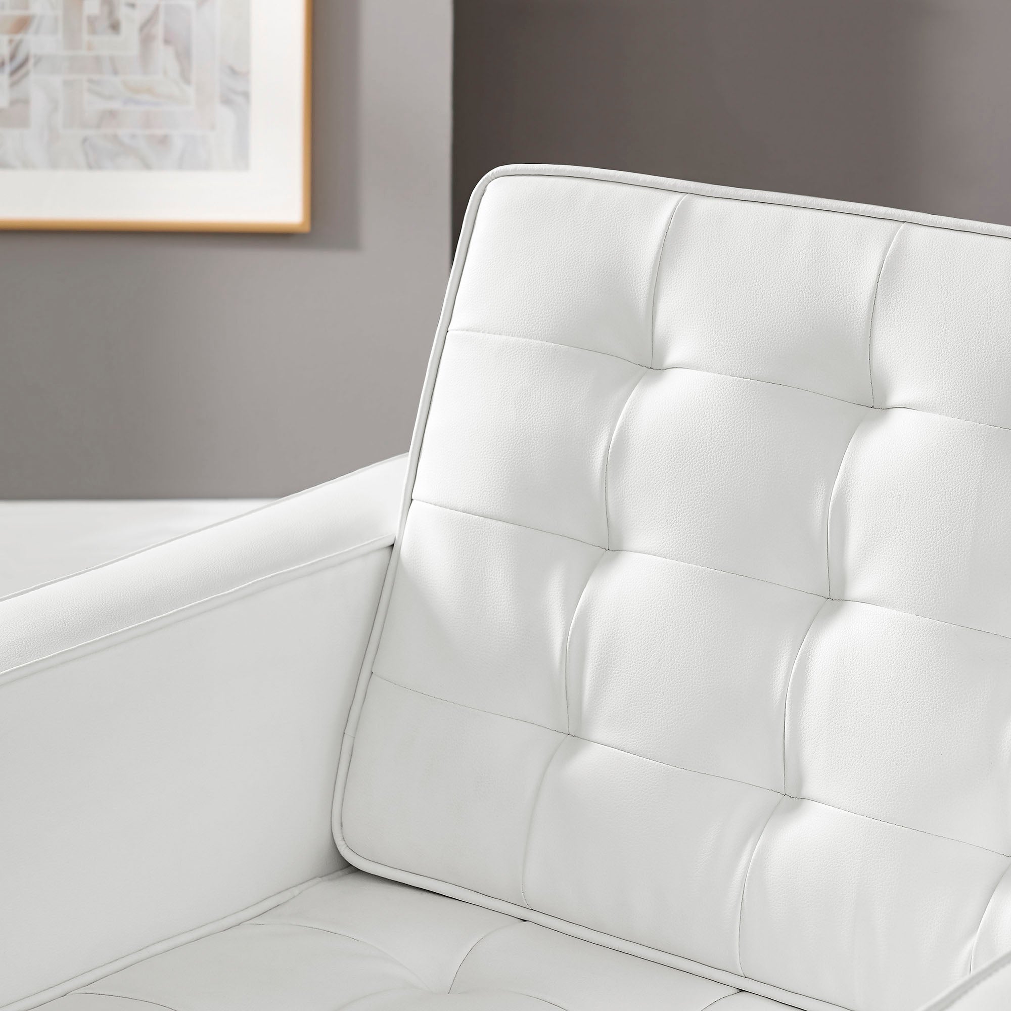 Modway Loft Tufted Vegan Leather Armchair