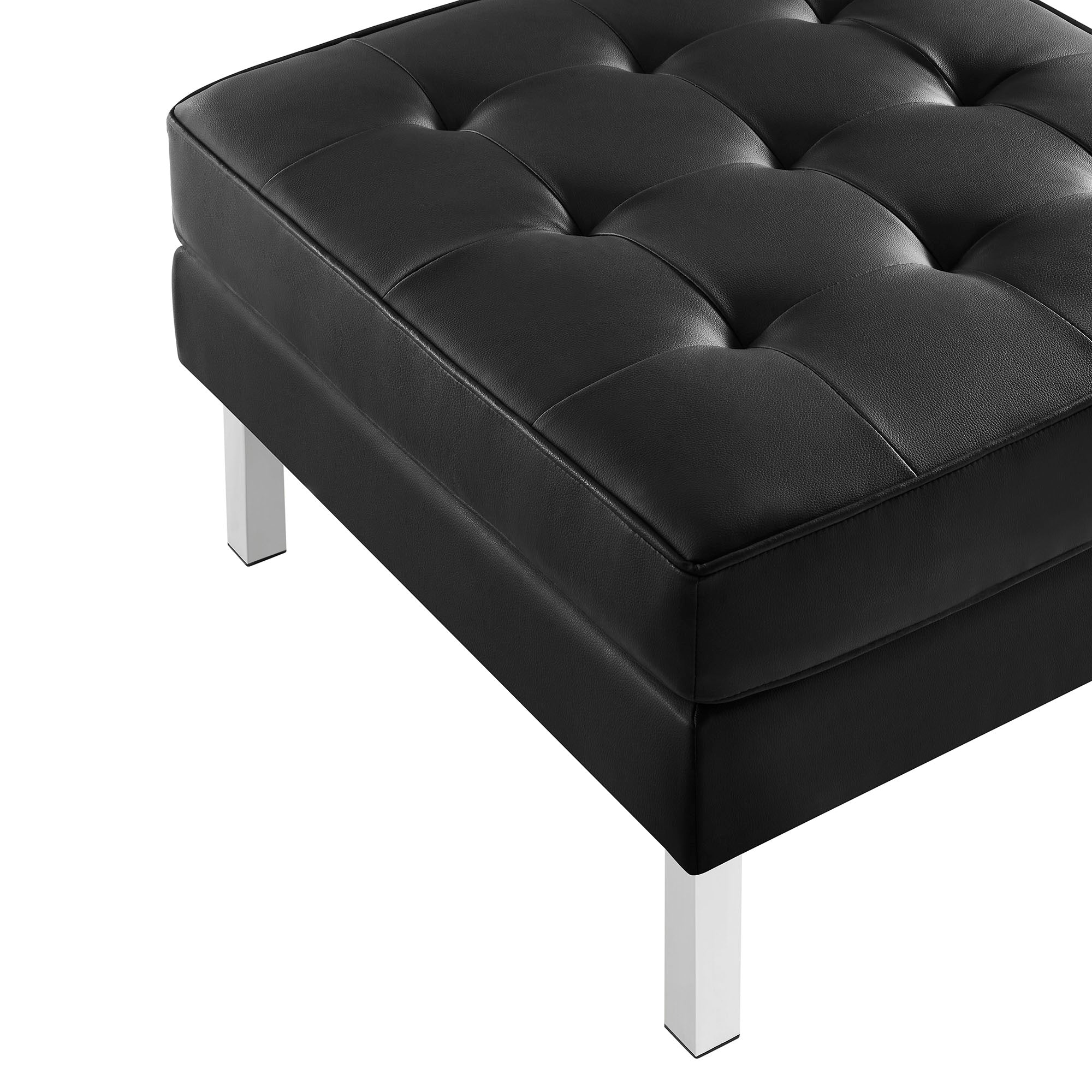 Modway Loft Tufted Vegan Leather Ottoman