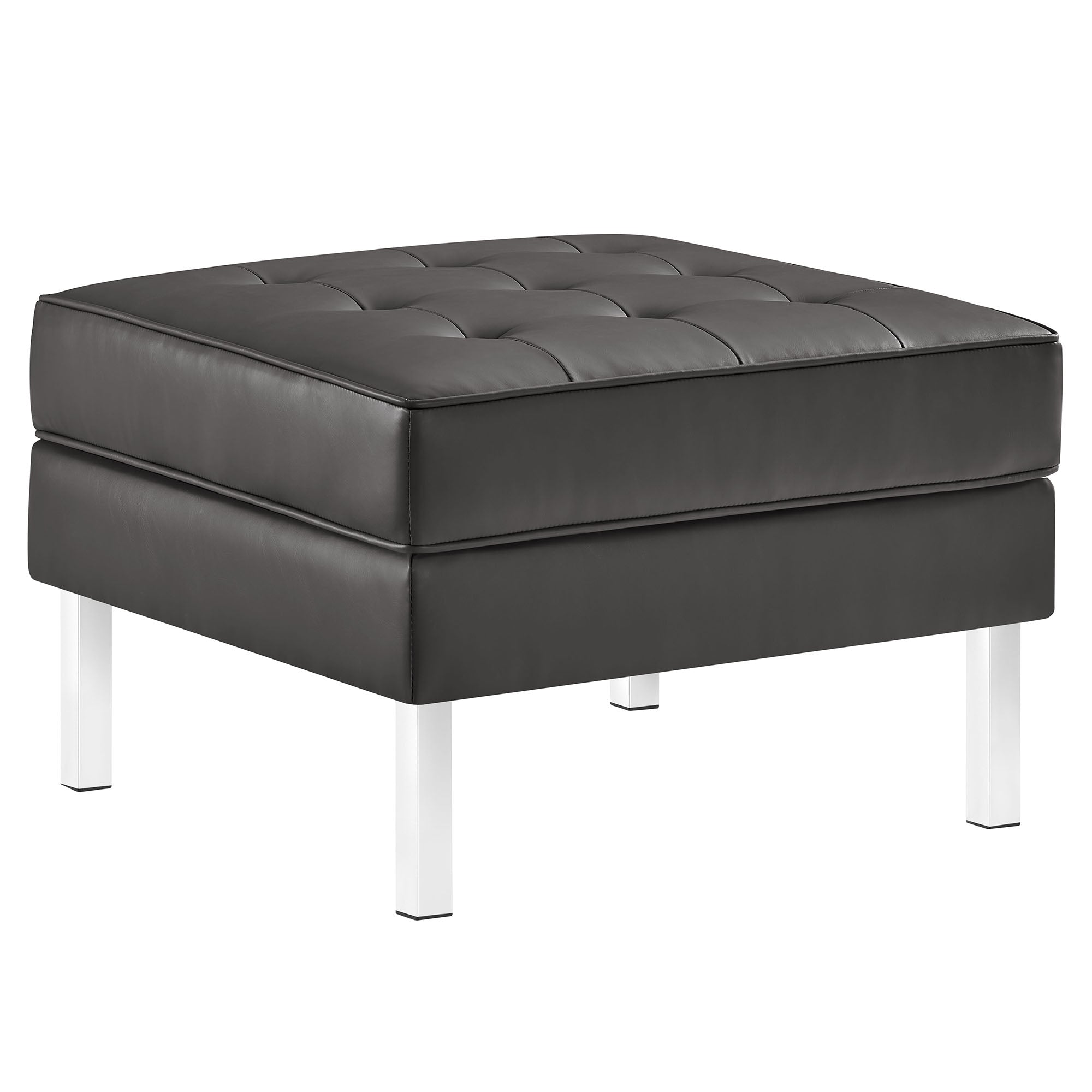 Modway Loft Tufted Vegan Leather Ottoman