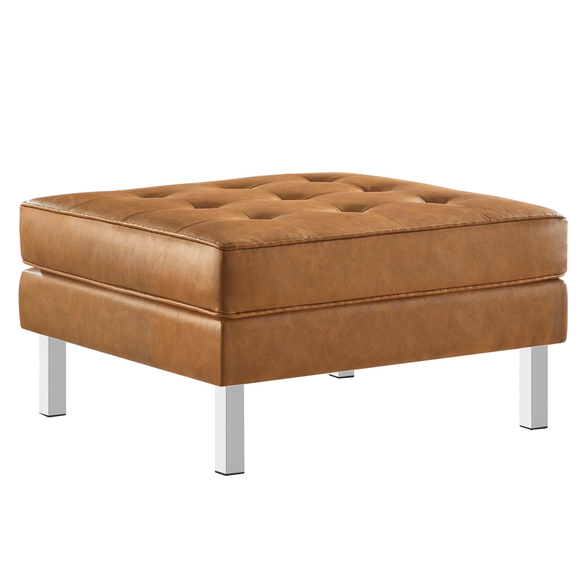 Modway Loft Tufted Vegan Leather Ottoman