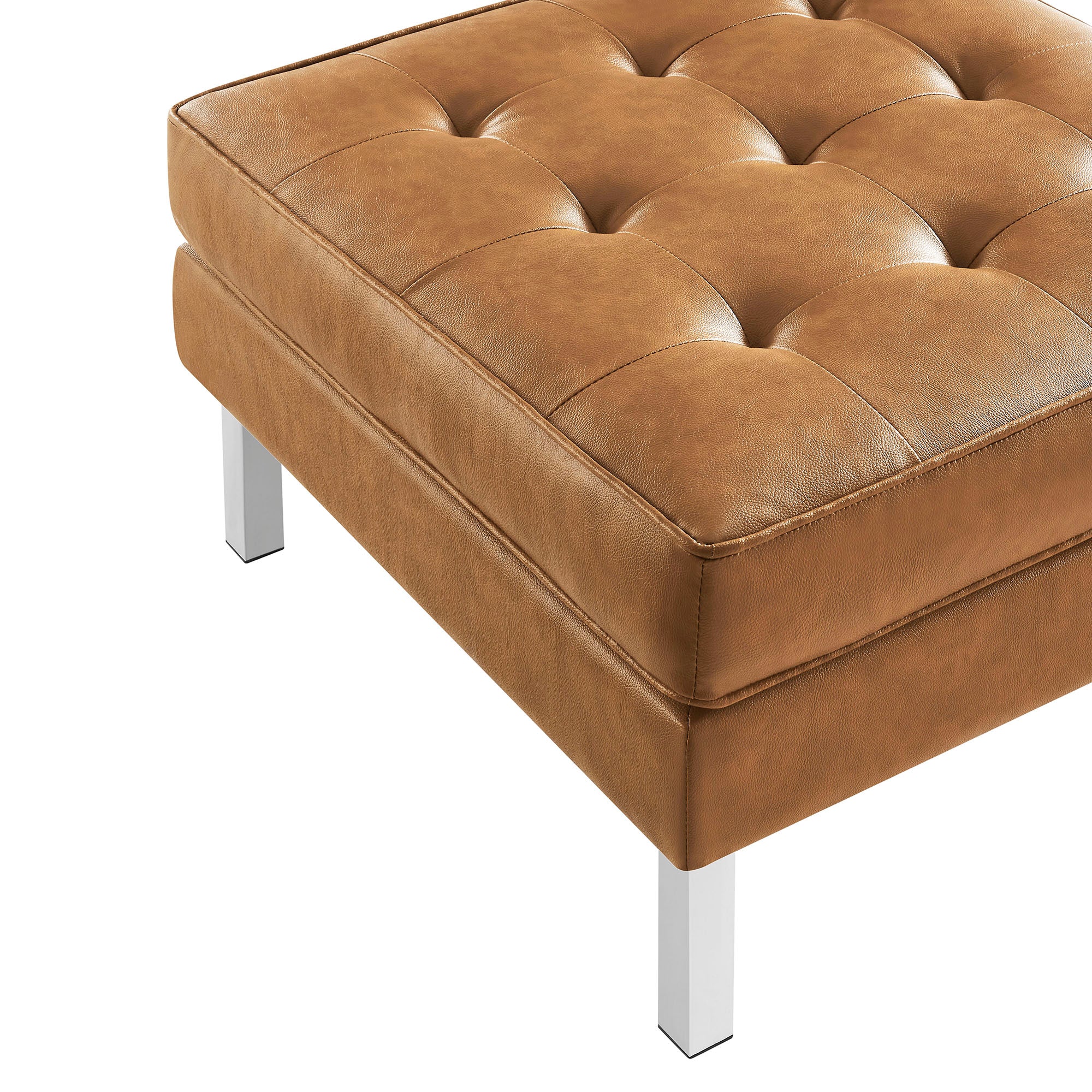 Modway Loft Tufted Vegan Leather Ottoman