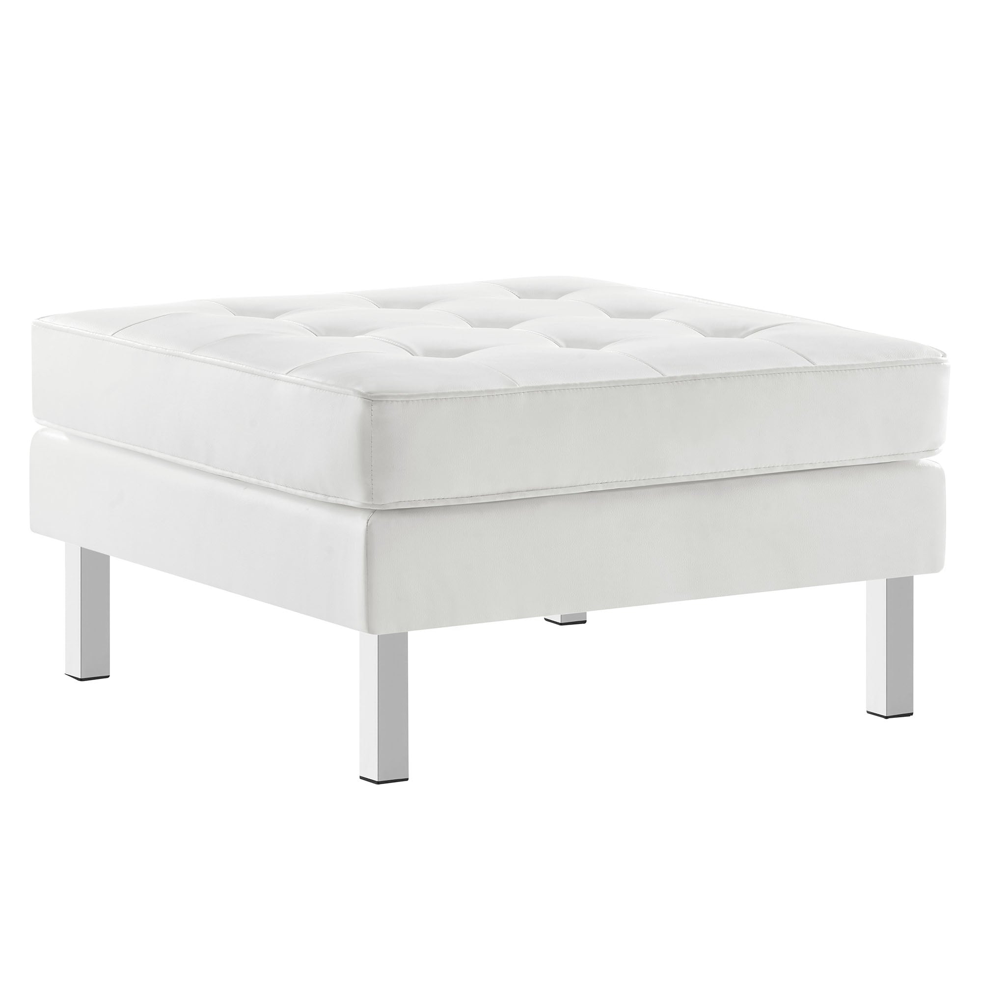Modway Loft Tufted Vegan Leather Ottoman