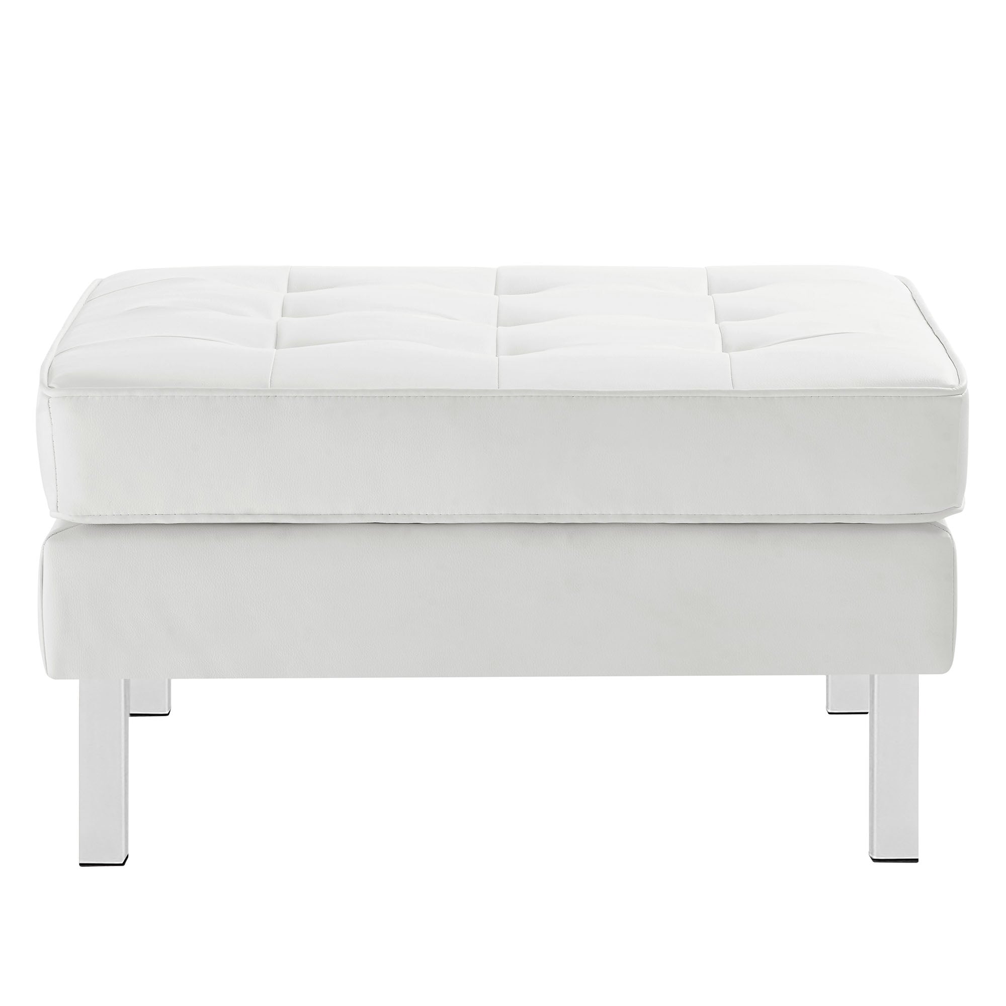 Modway Loft Tufted Vegan Leather Ottoman