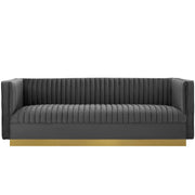 Modway Sanguine Vertical Channel Tufted Performance Velvet Sofa