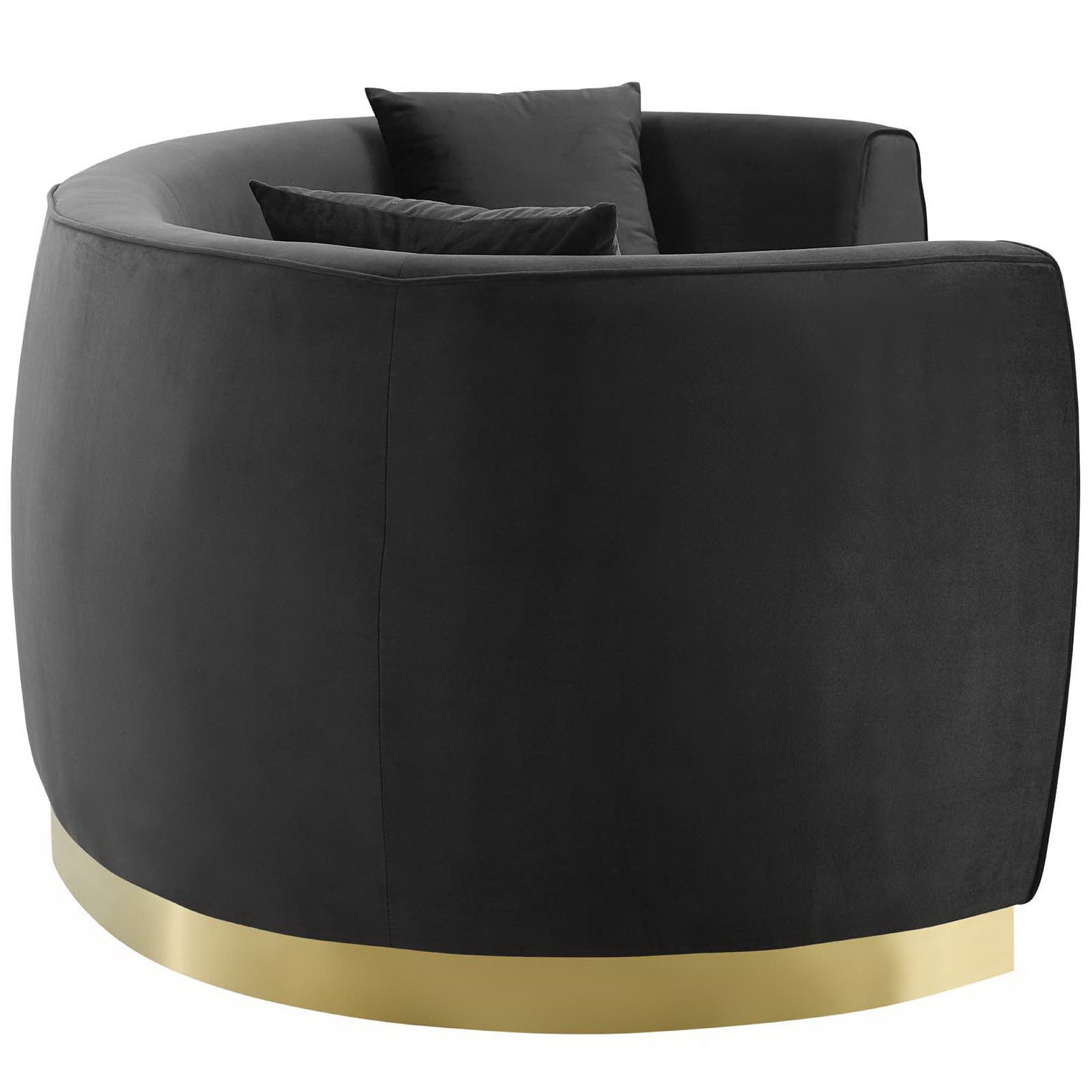 Modway Resolute Curved Performance Velvet Sofa