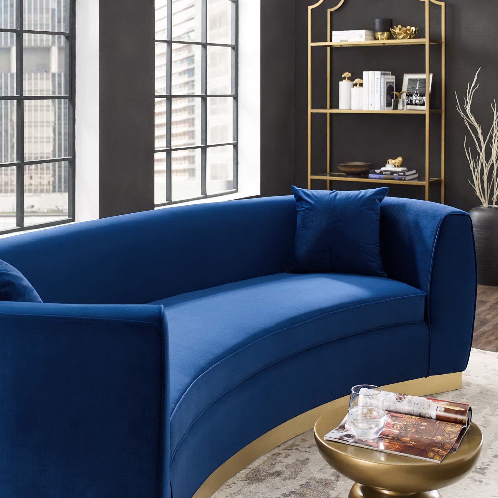 Modway Resolute Curved Performance Velvet Sofa