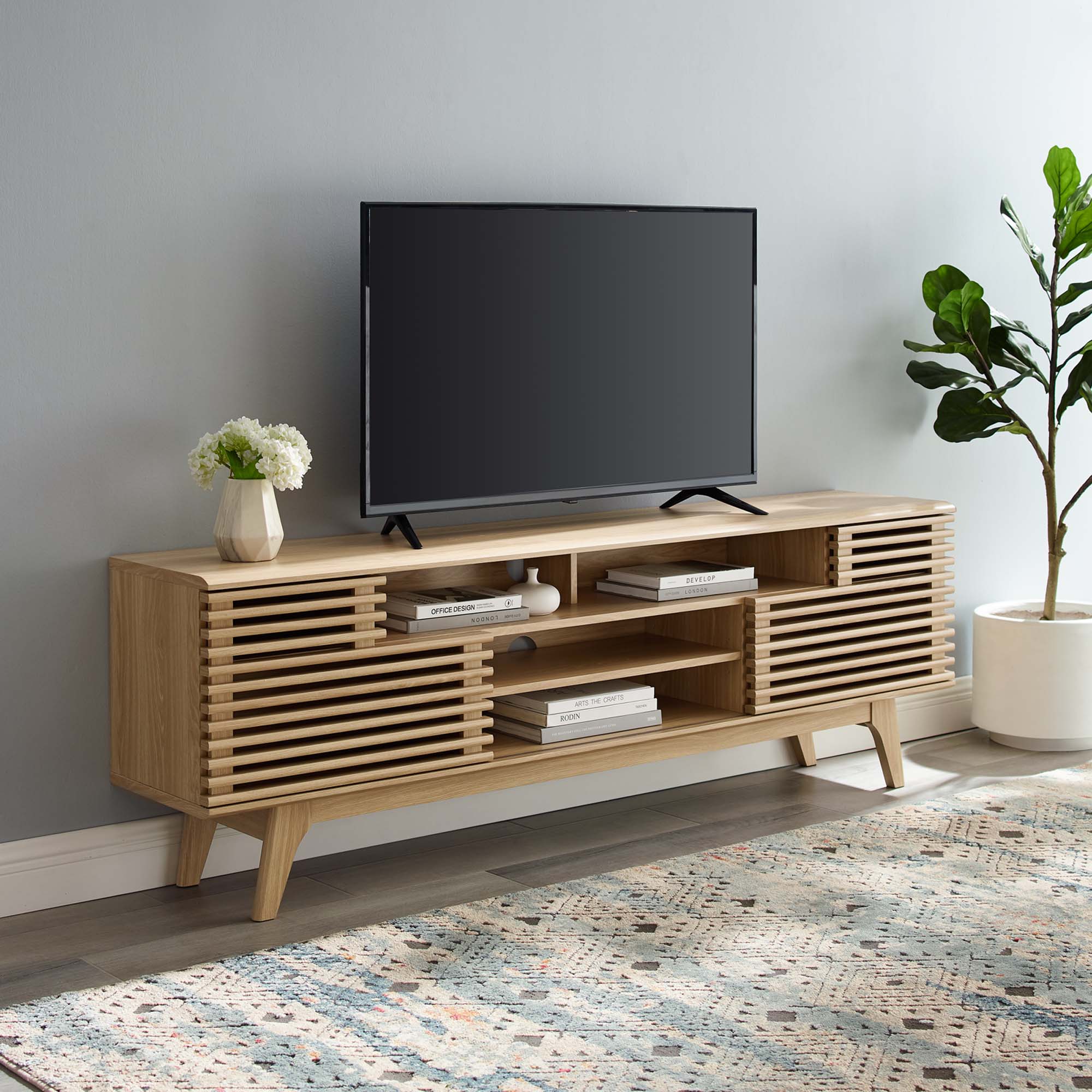 Modway Render 71" Mid-Century Media Console TV Stand