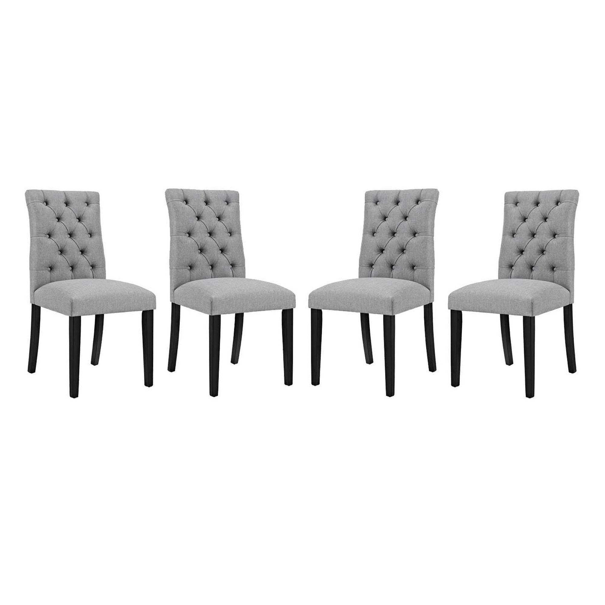 Modway Duchess Fabric Dining Chair Set of 4