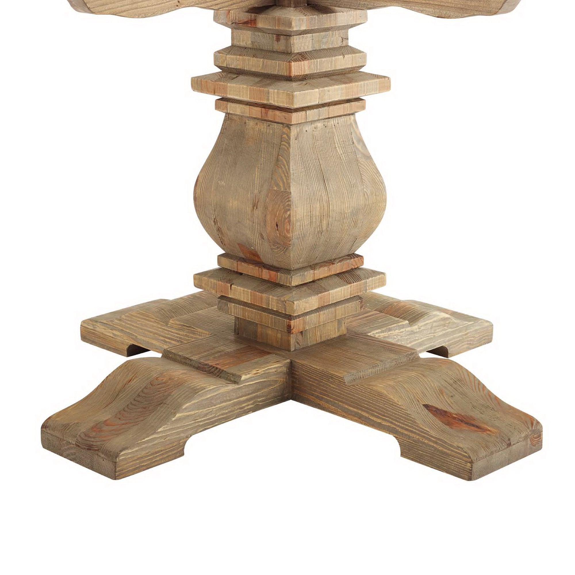 Modway Column 47" Round Pine Wood Dining Table
