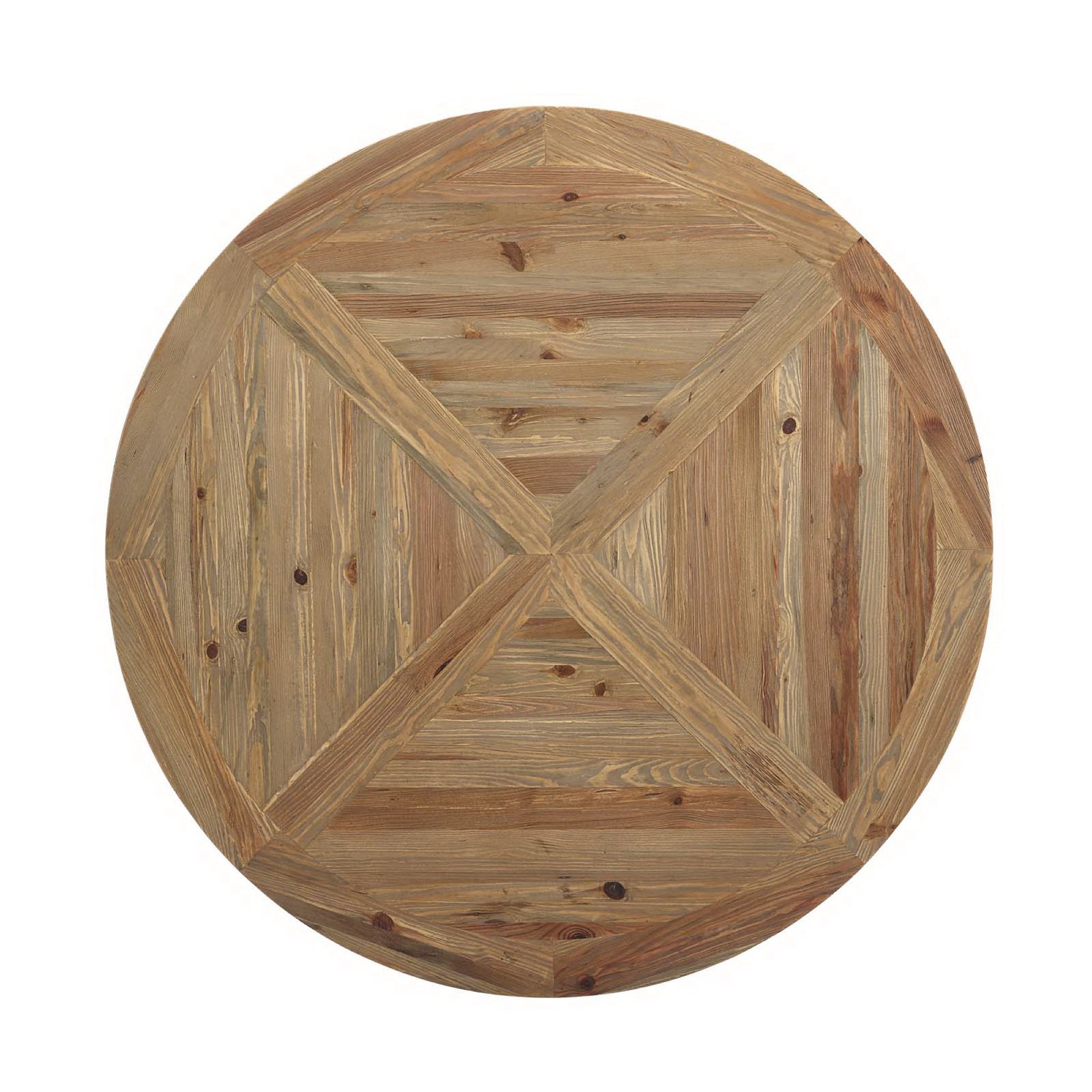 Modway Stitch 59" Round Pine Wood Dining Table