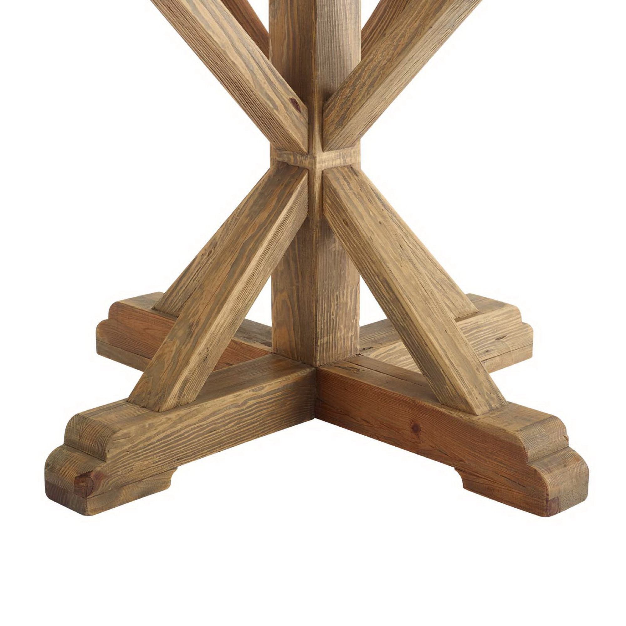 Modway Stitch 59" Round Pine Wood Dining Table