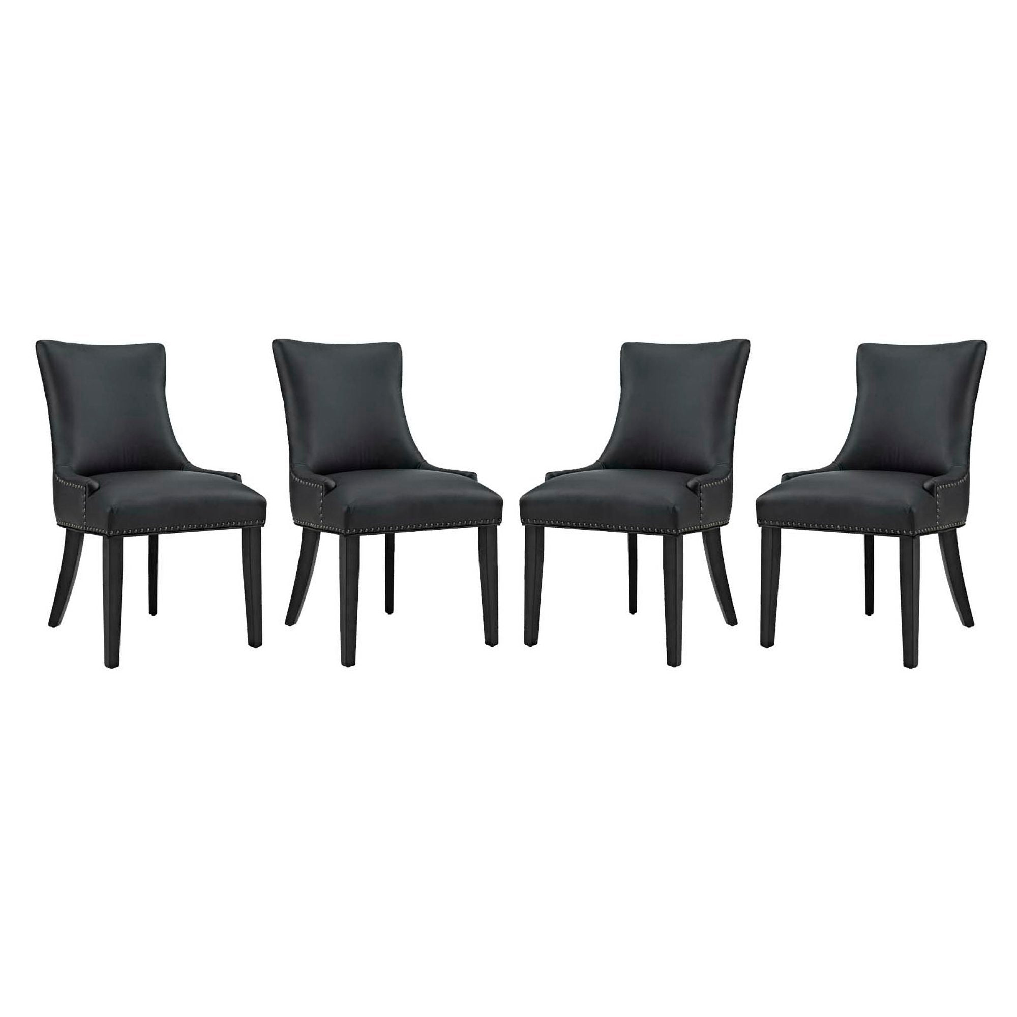 Modway Marquis Faux Leather Dining Chair Set of 4