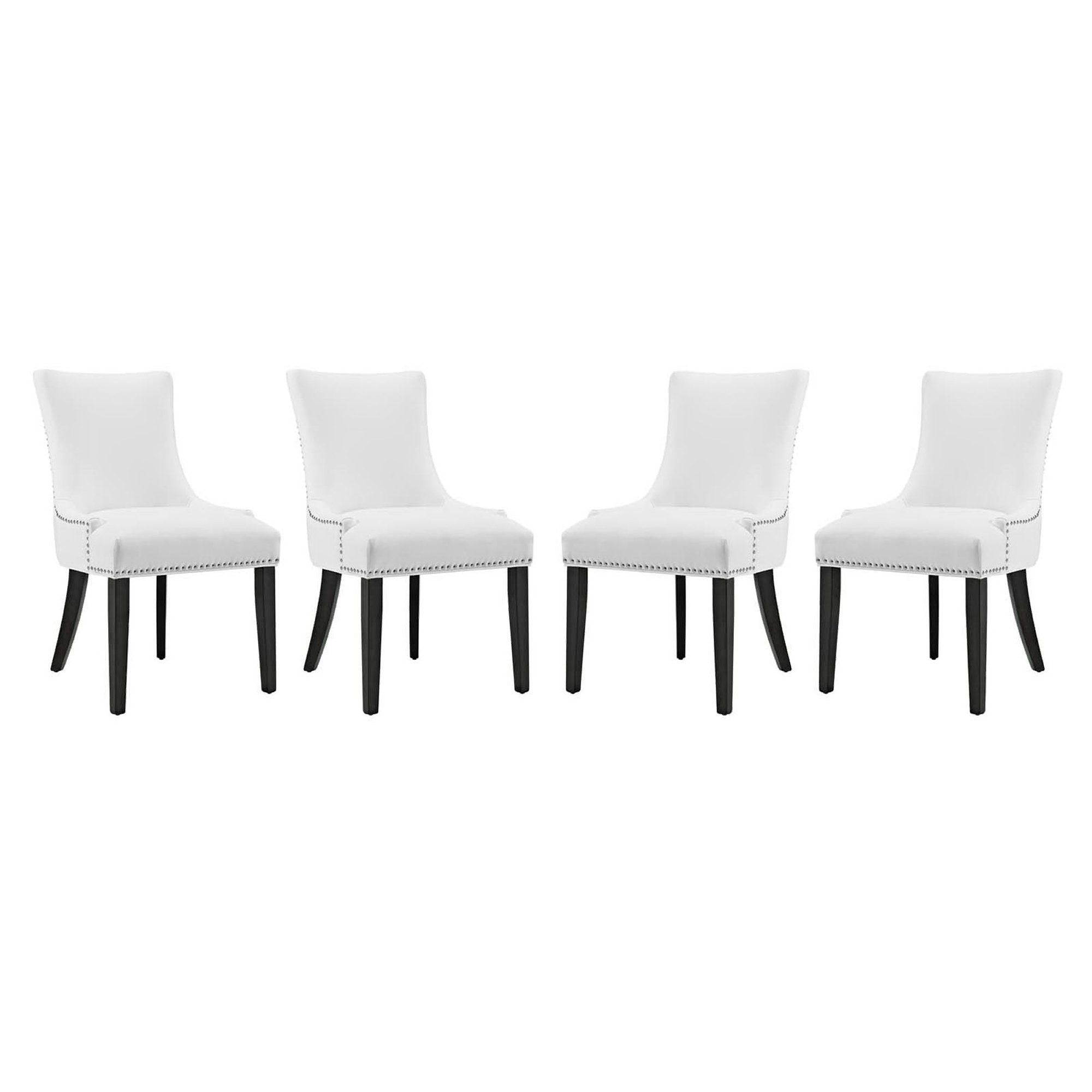 Modway Marquis Faux Leather Dining Chair Set of 4