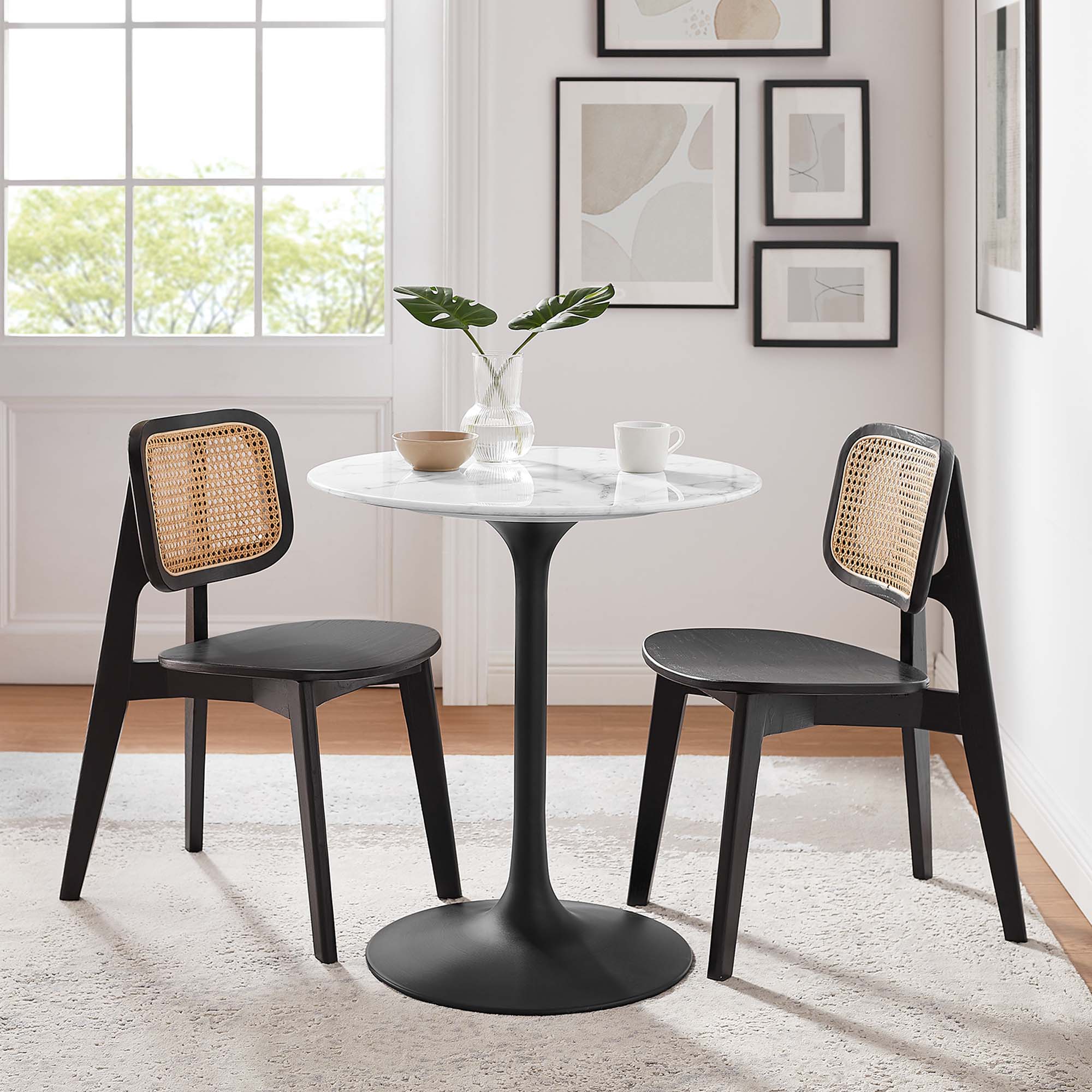 Modway Lippa 28" Round Faux Marble Dining Table
