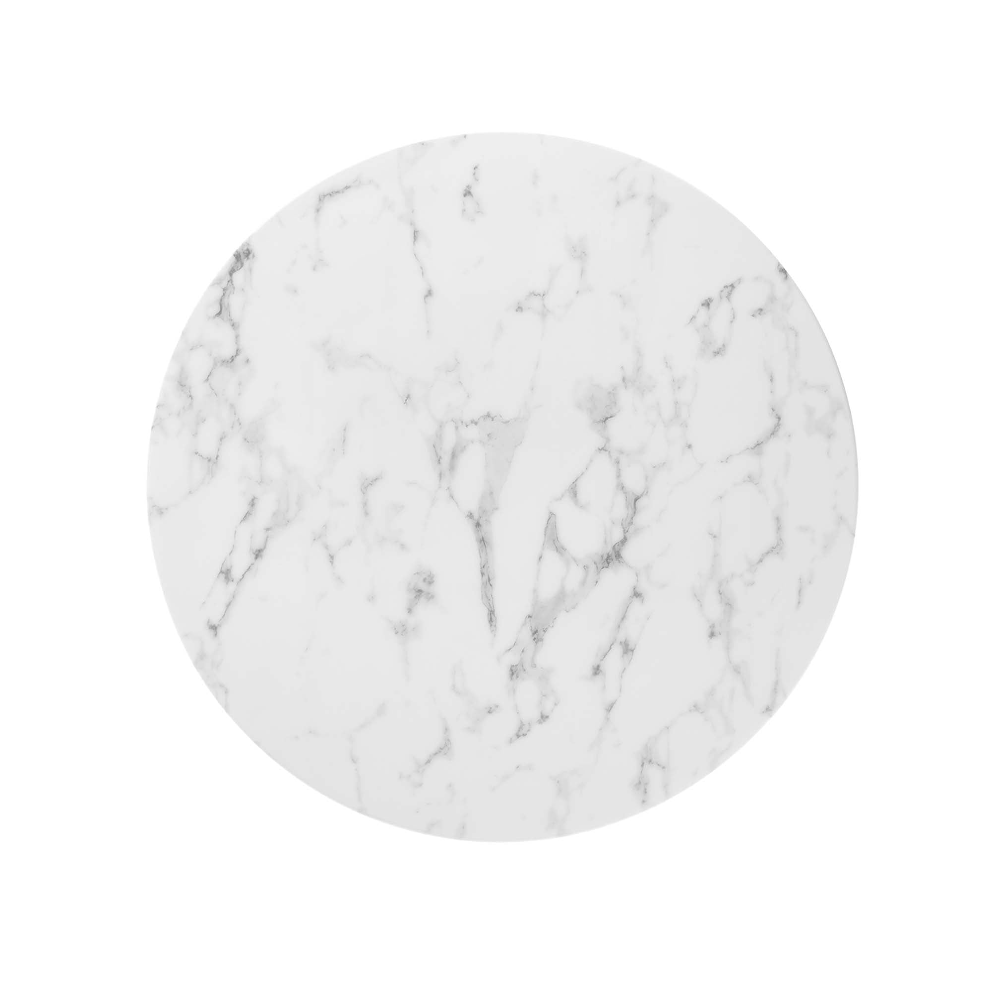 Modway Lippa 36" Round Faux Marble Dining Table
