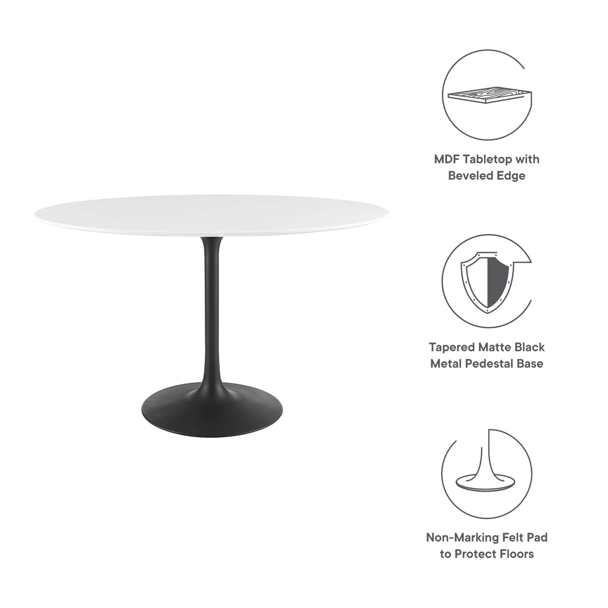Modway Lippa 48" Oval Wood Dining Table