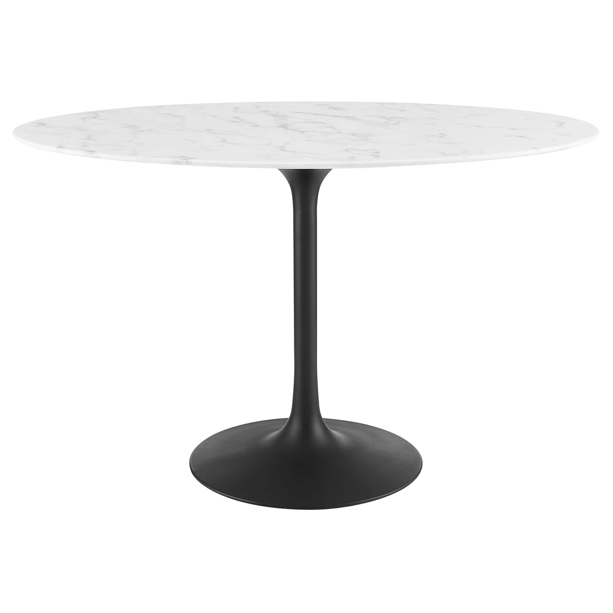 Modway Lippa 48" Oval Faux Marble Dining Table