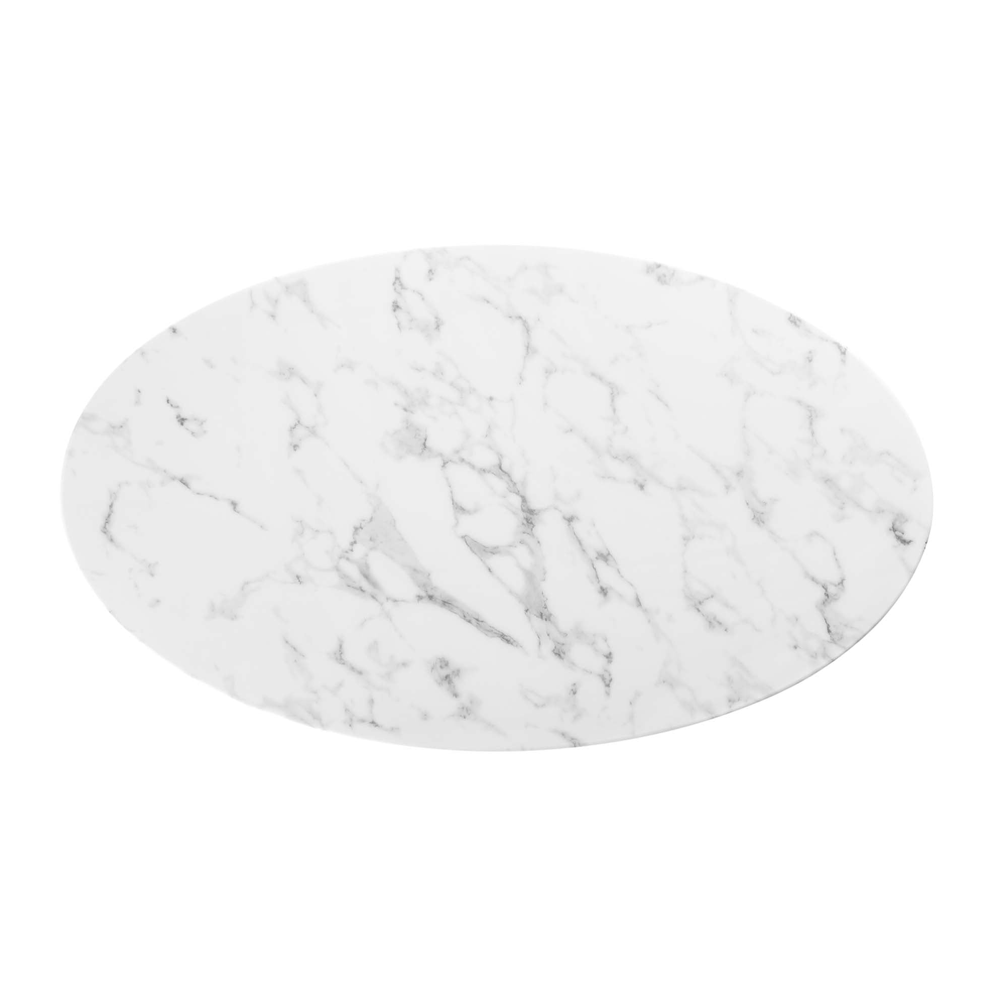 Modway Lippa 48" Oval Faux Marble Dining Table