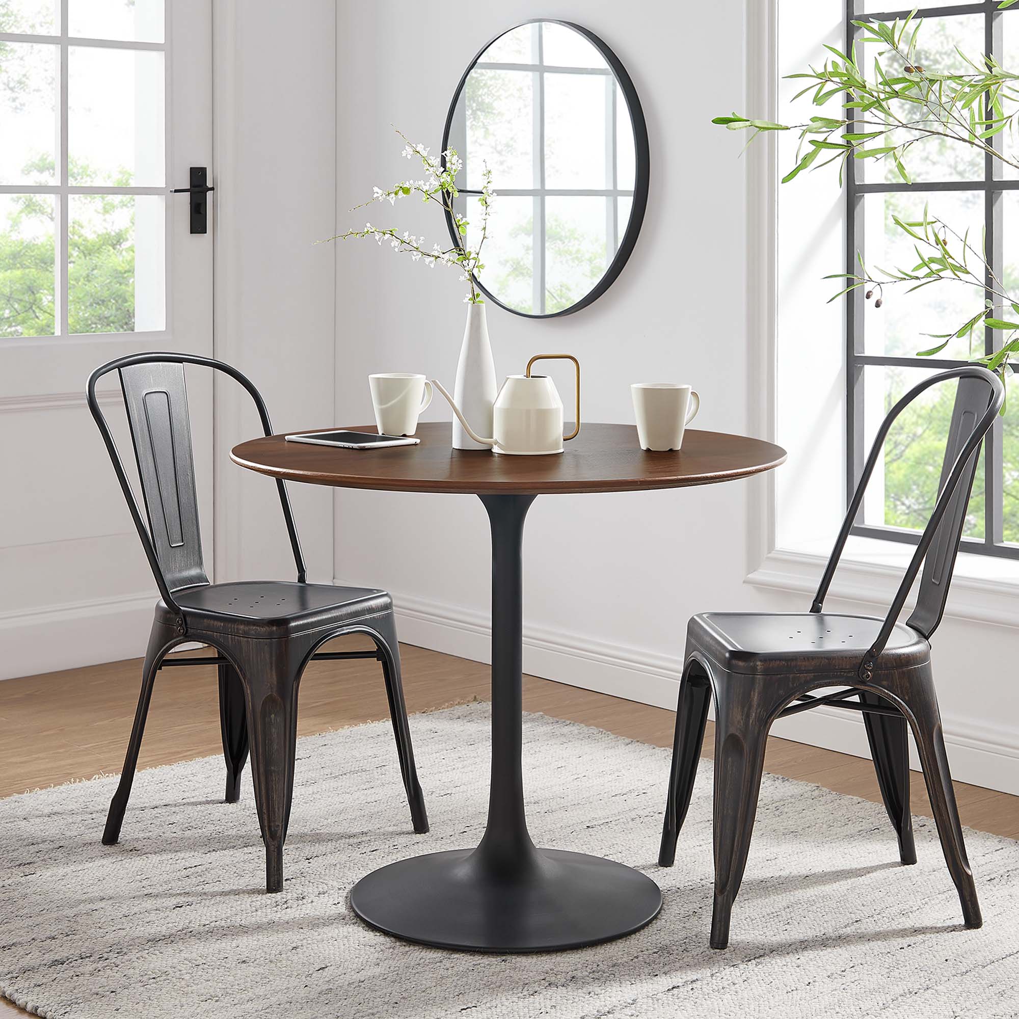 Modway Lippa 36" Round Wood Dining Table