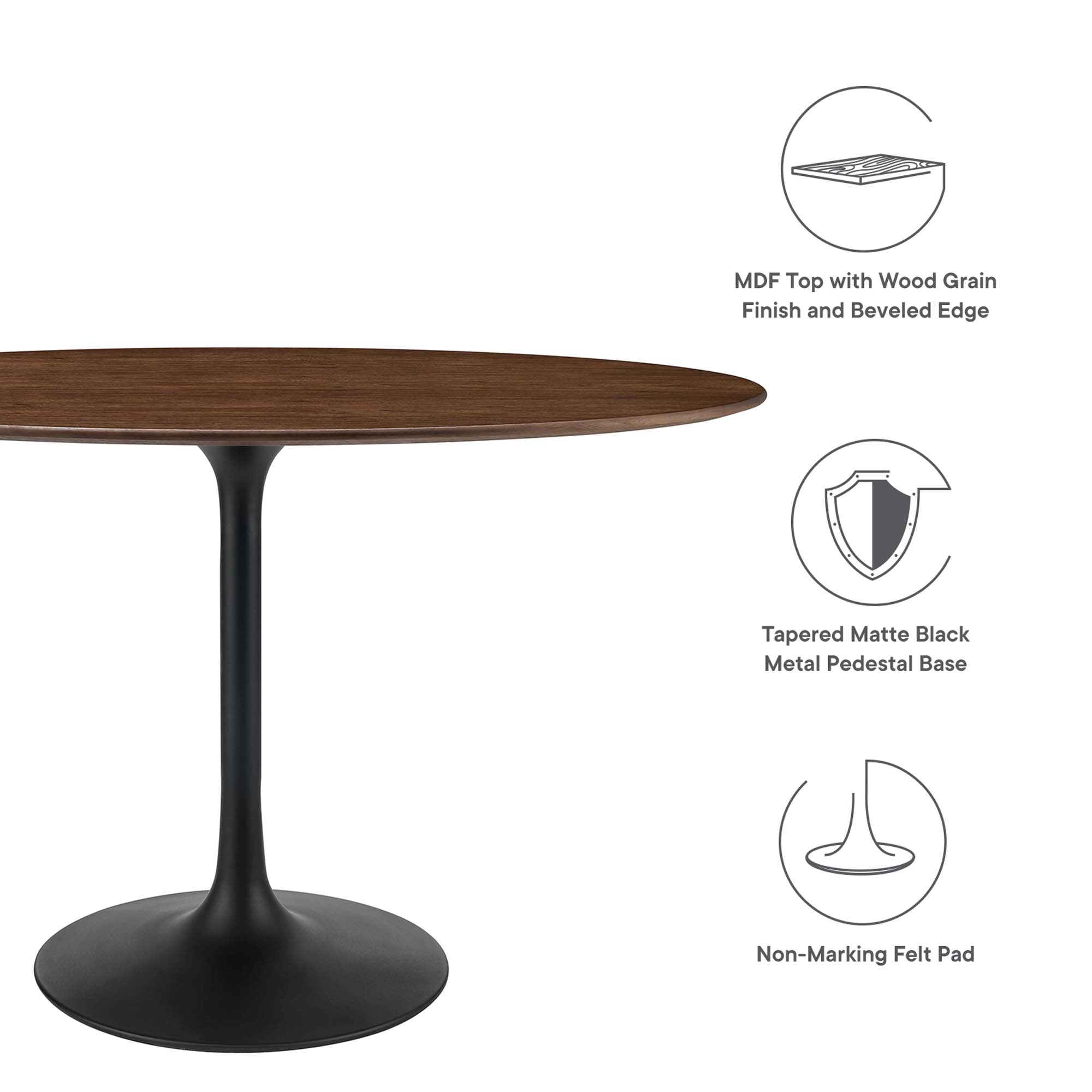 Modway Lippa 48" Oval Wood Dining Table