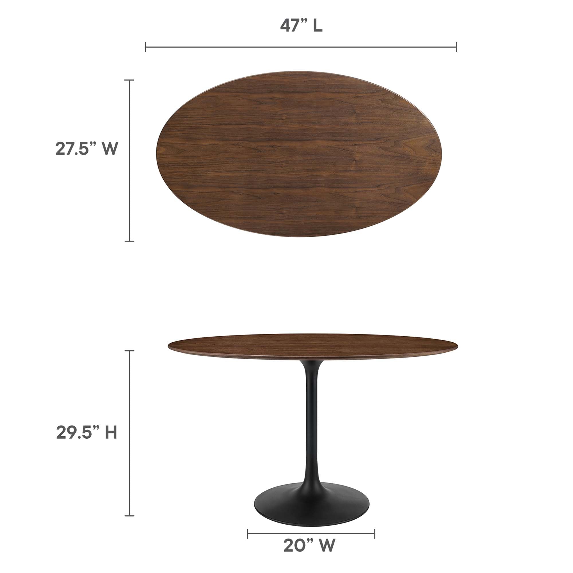 Modway Lippa 48" Oval Wood Dining Table