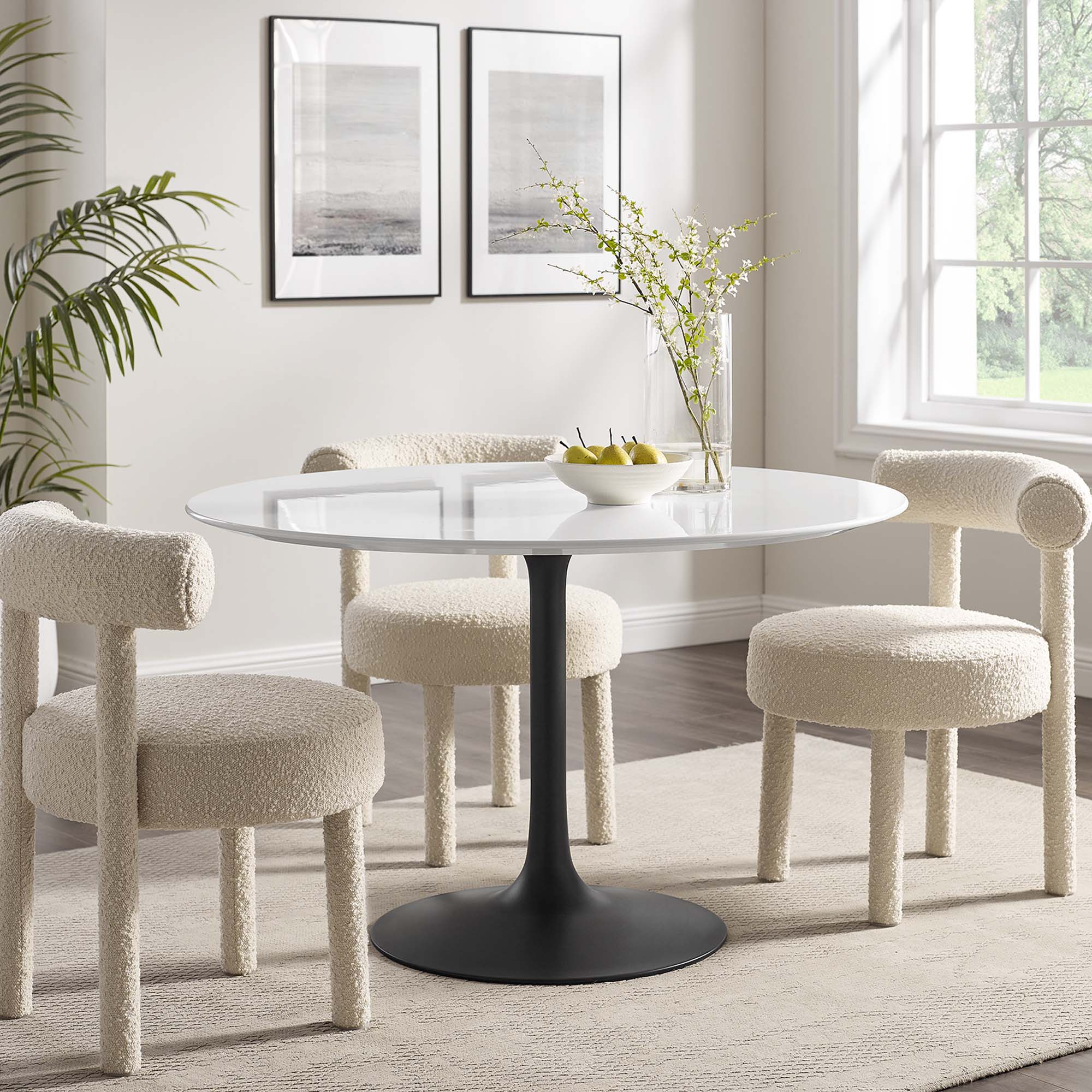 Modway Lippa 48" Round Wood Dining Table