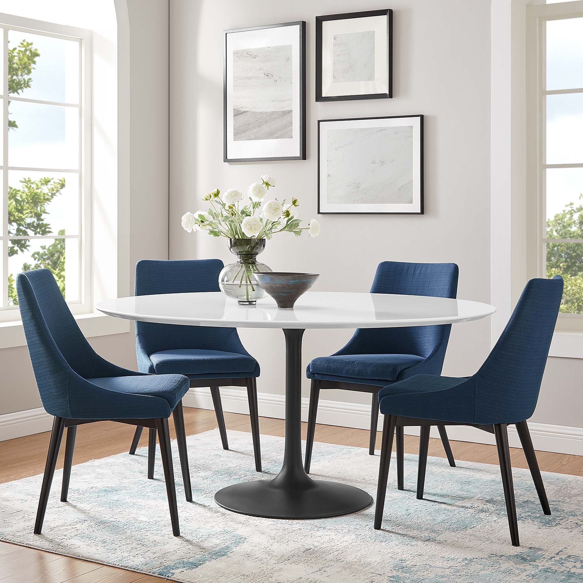 Modway Lippa 60" Round Wood Dining Table