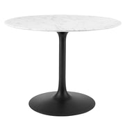 Modway Lippa 40" Round Faux Marble Dining Table