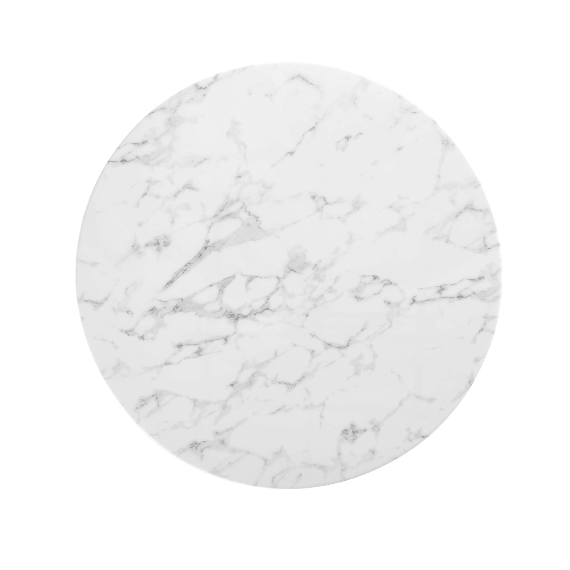 Modway Lippa 40" Round Faux Marble Dining Table