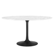 Modway Lippa 54" Round Faux Marble Dining Table