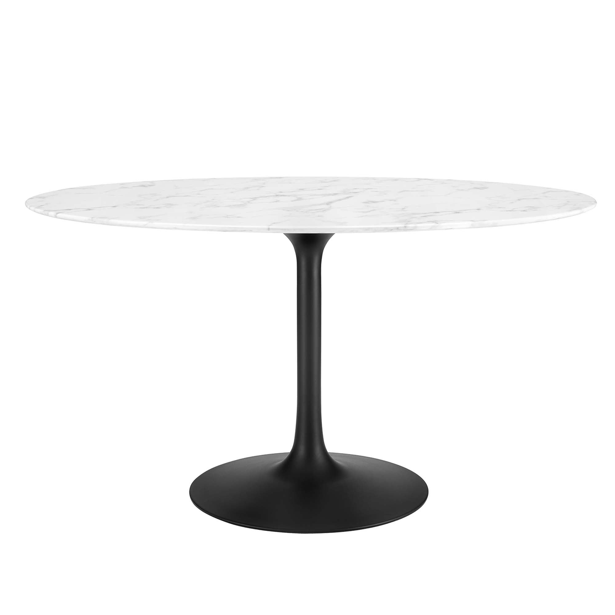 Modway Lippa 54" Oval Faux Marble Dining Table