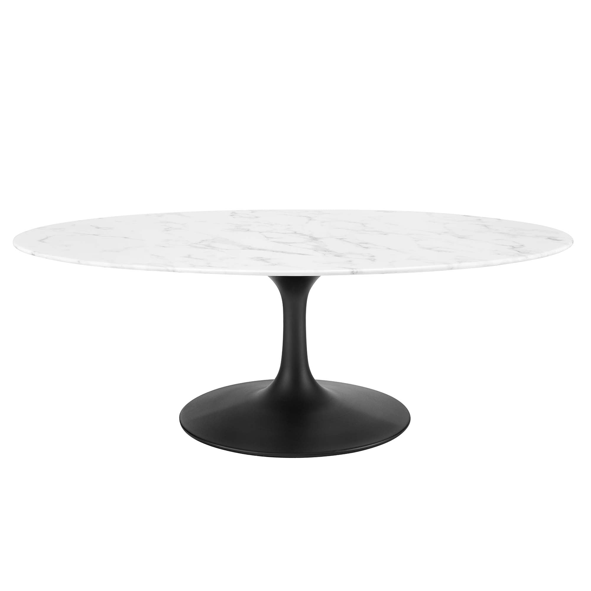 Modway Lippa 48" Oval Faux Marble Coffee Table