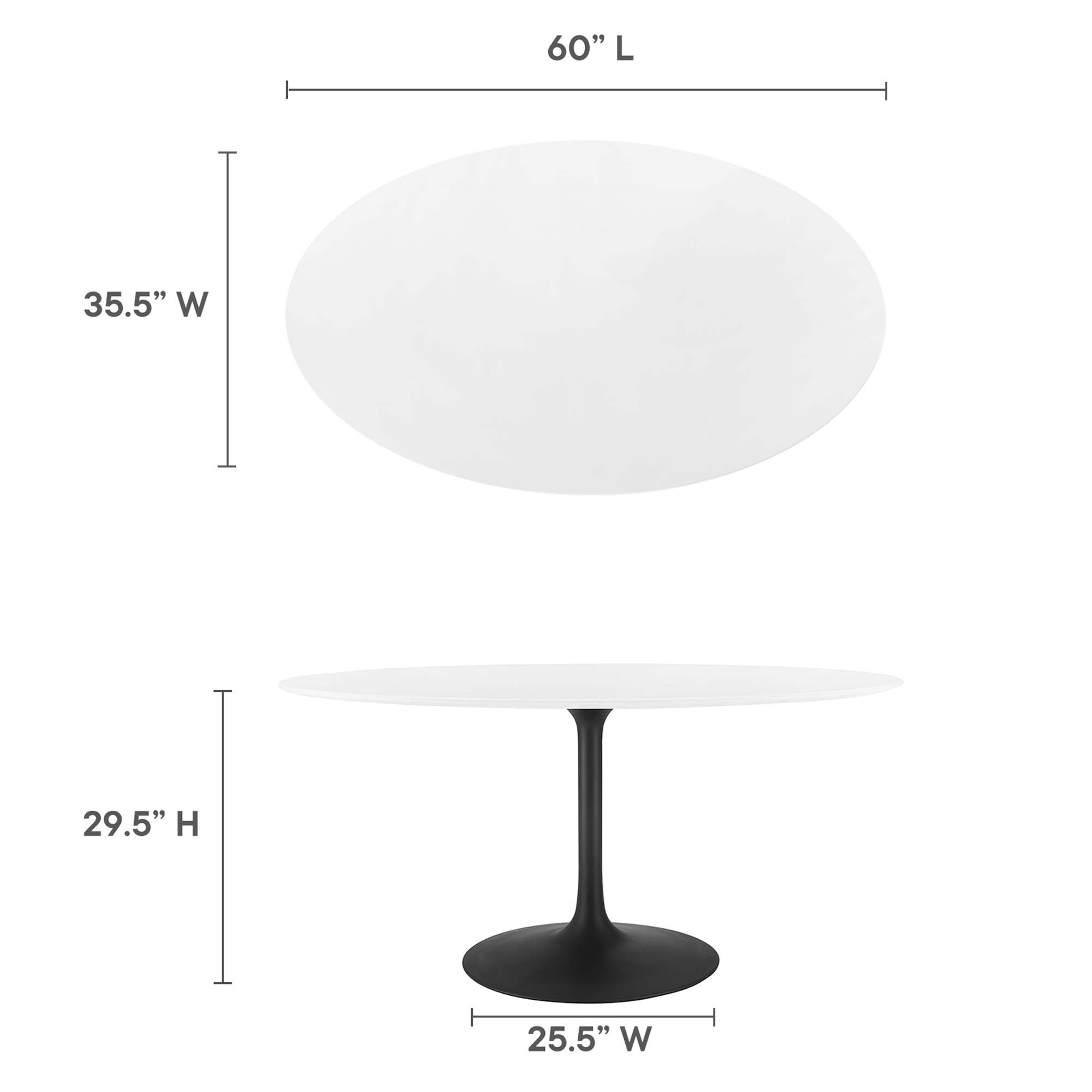 Modway Lippa 60" Oval Wood Dining Table