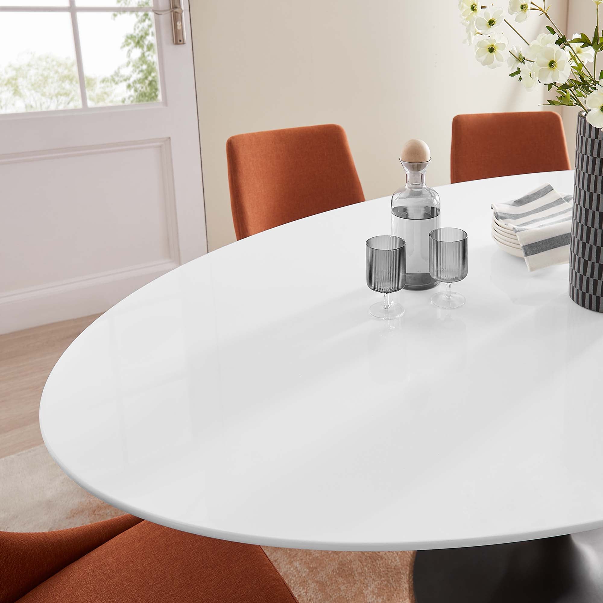 Modway Lippa 78" Oval Wood Dining Table