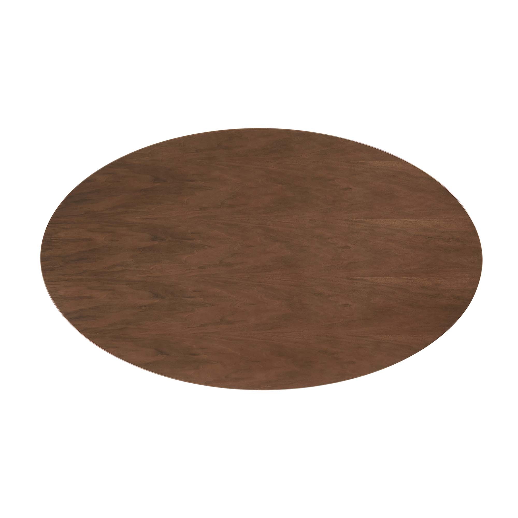 Modway Lippa 60" Oval Walnut Wood Dining Table
