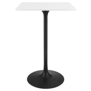 Modway Lippa 28" Square Wood Bar Table