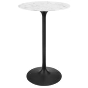 Modway Lippa 28" Round Faux Marble Bar Table