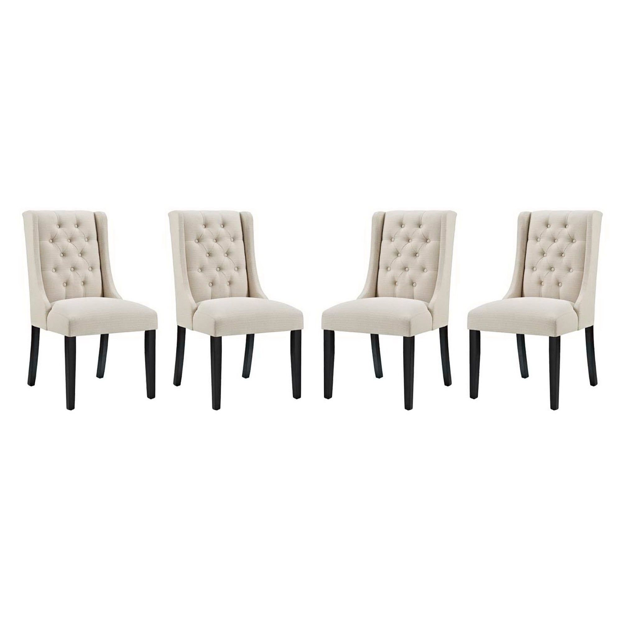 Modway Baronet Fabric Dining Chair Set of 4