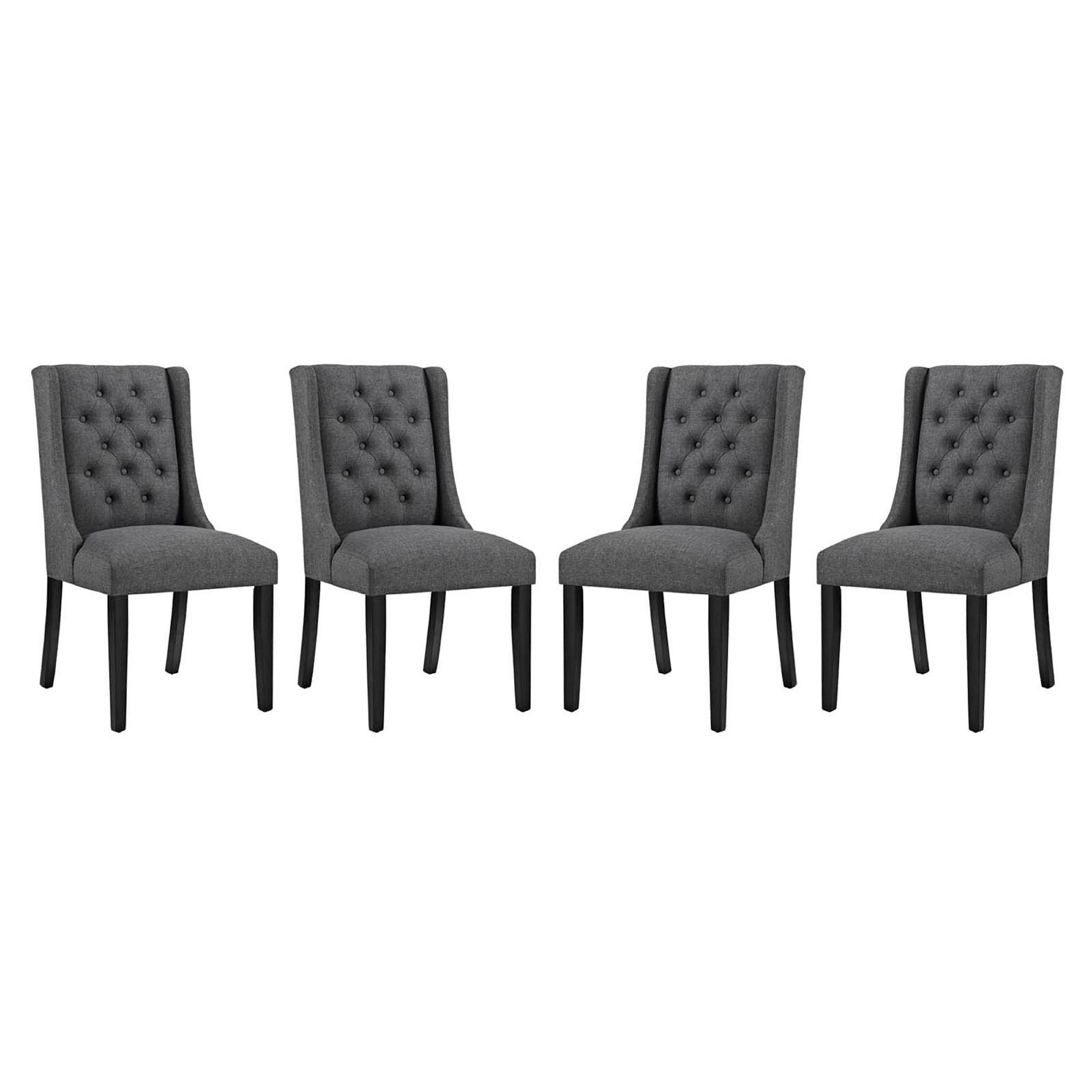 Modway Baronet Fabric Dining Chair Set of 4