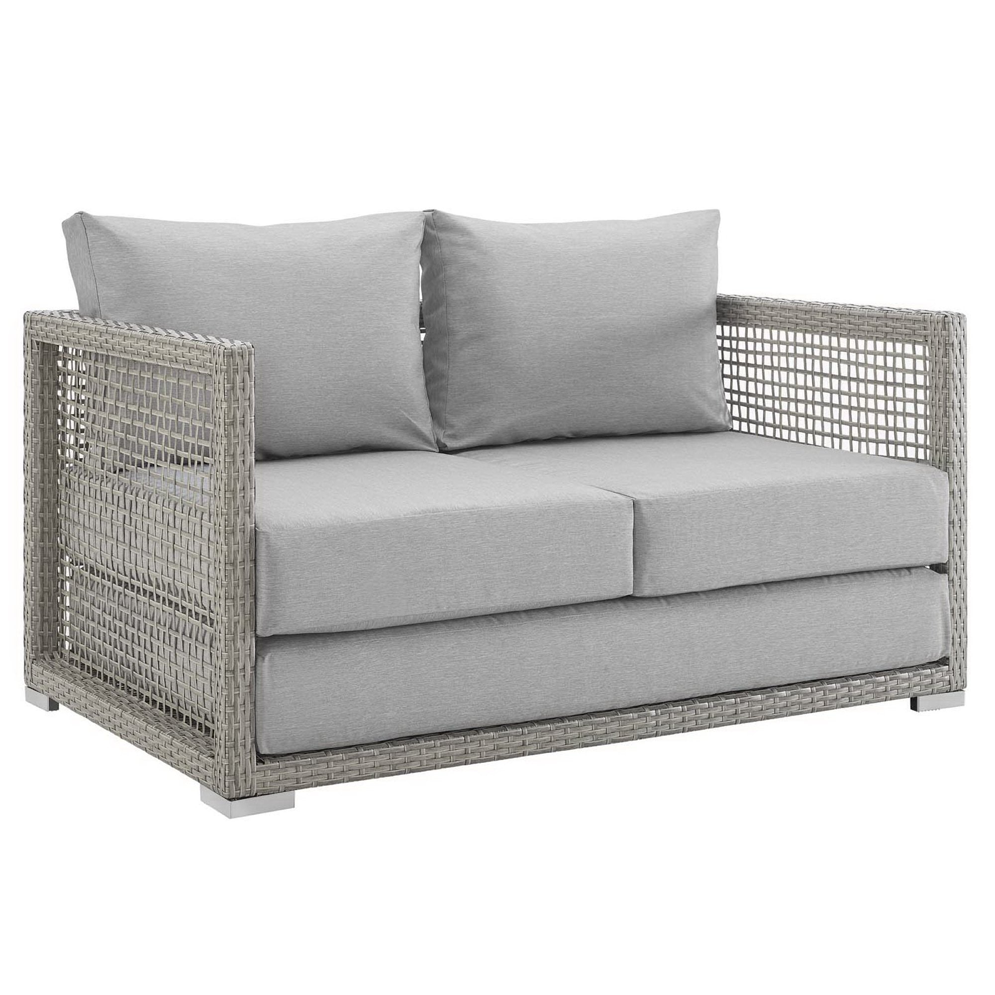 Modway Aura 6 Piece Outdoor Patio Wicker Rattan Set