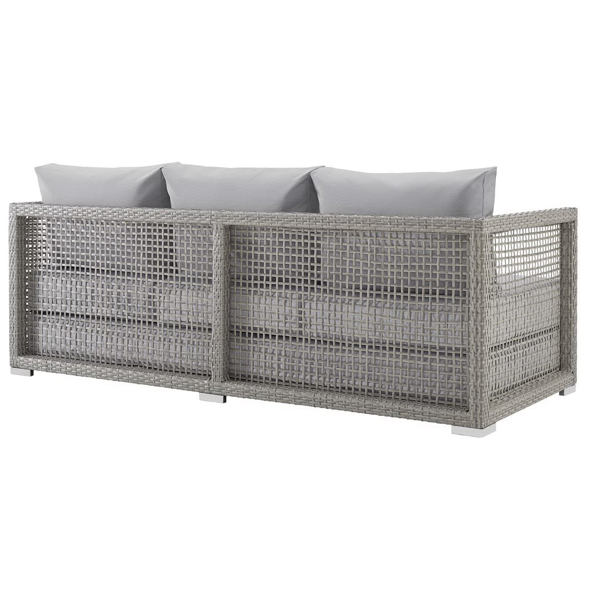 Modway Aura 6 Piece Outdoor Patio Wicker Rattan Set