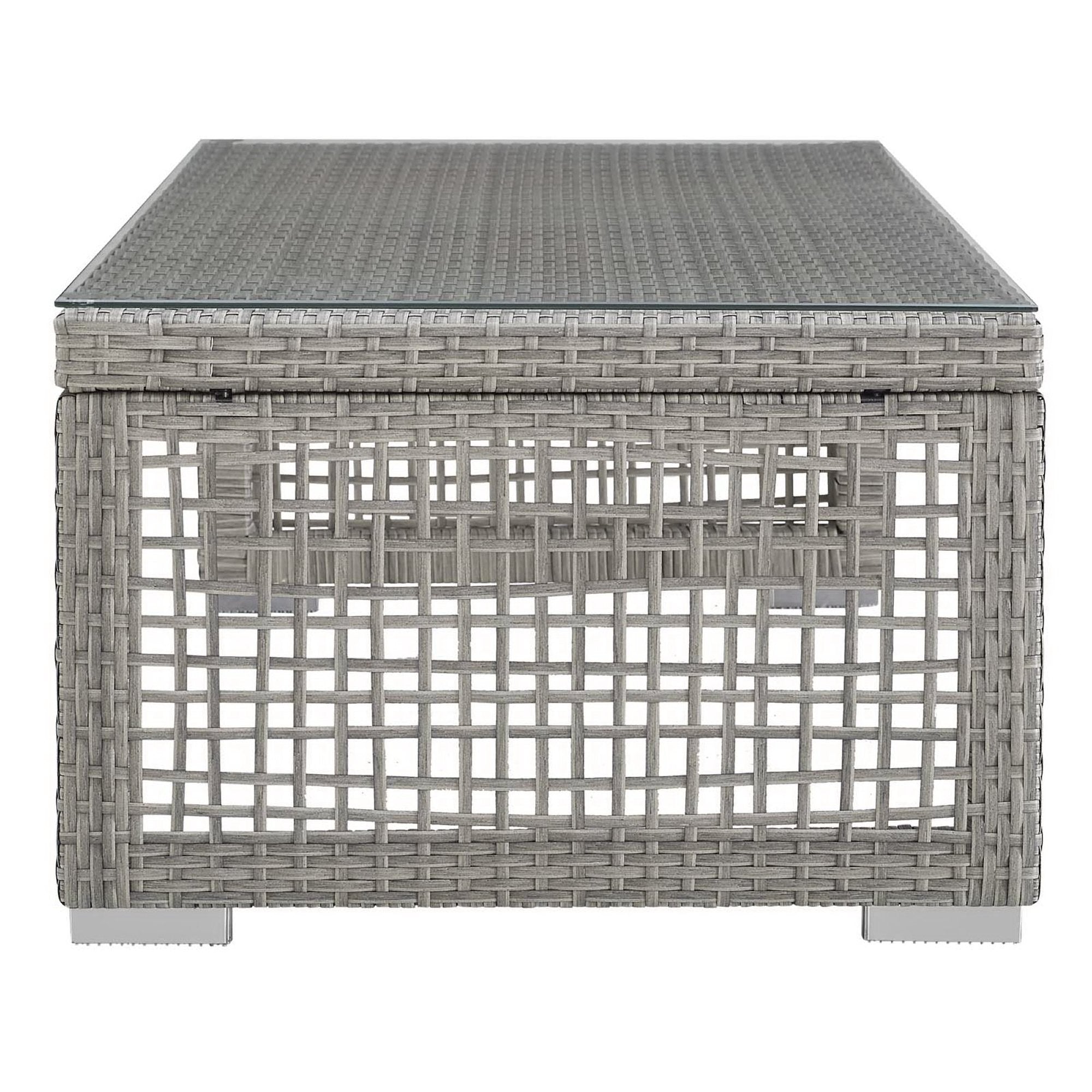 Modway Aura 6 Piece Outdoor Patio Wicker Rattan Set